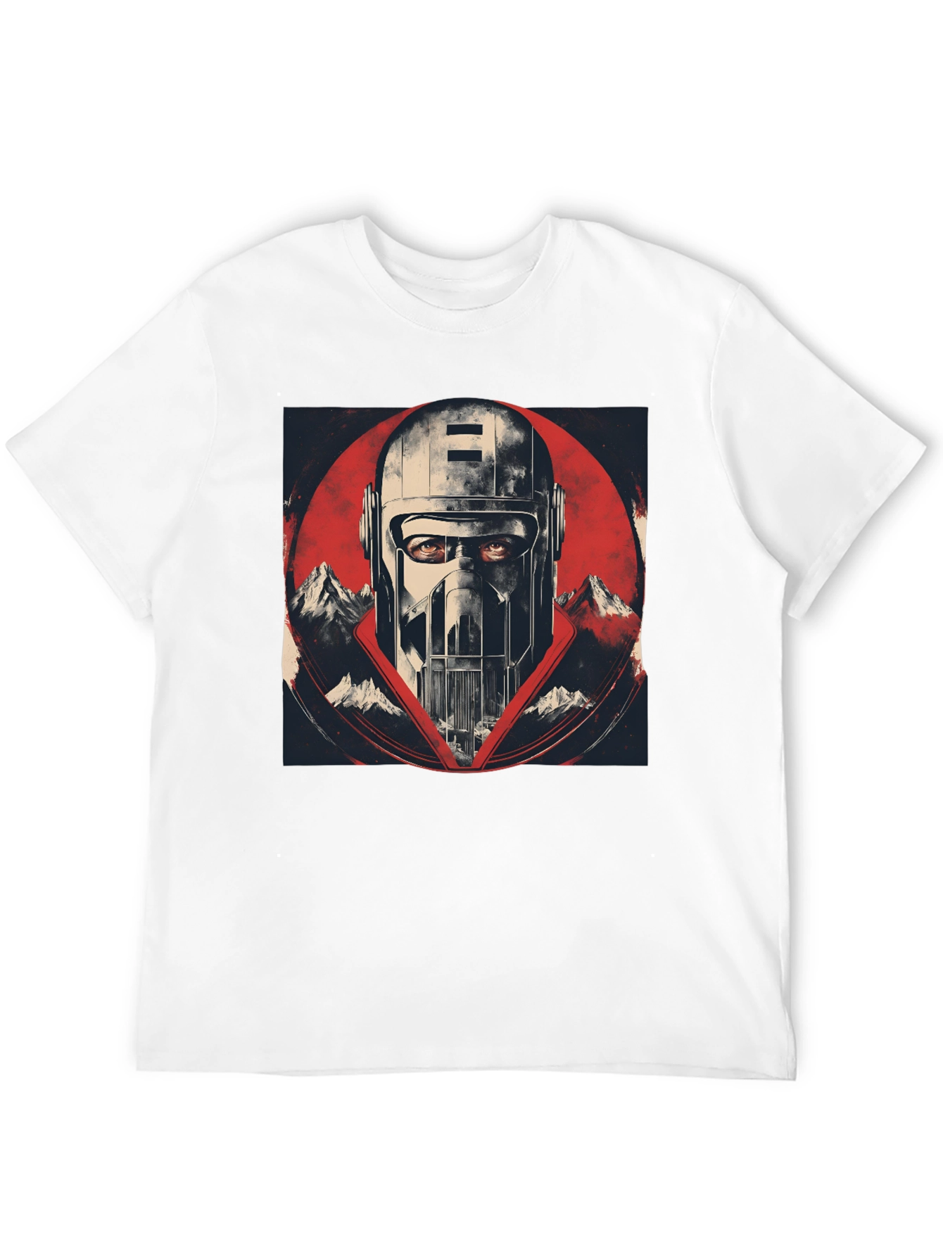 Retro Sci-Fi Helmet Graphic T-Shirt