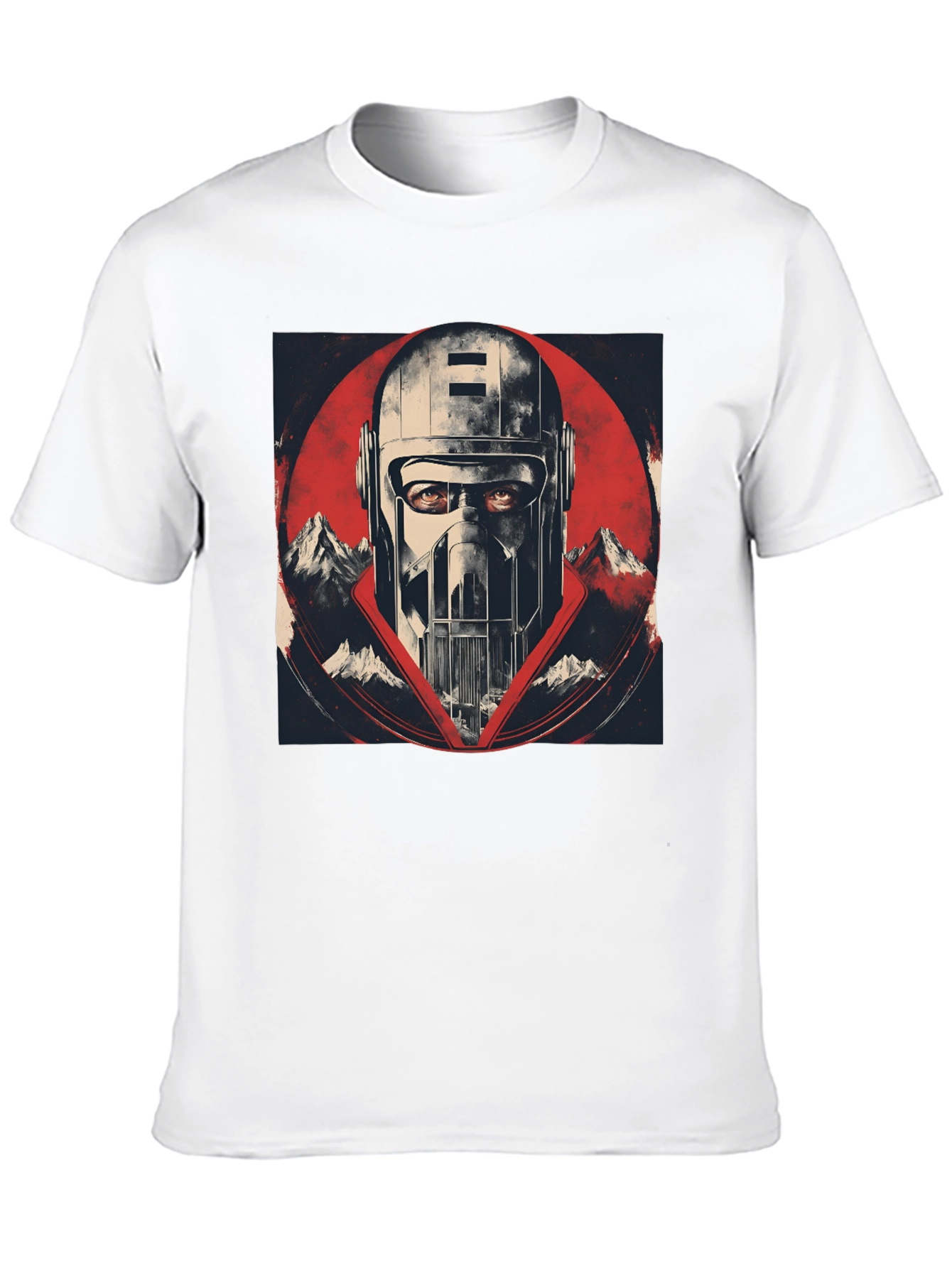 Retro Sci-Fi Helmet Graphic T-Shirt