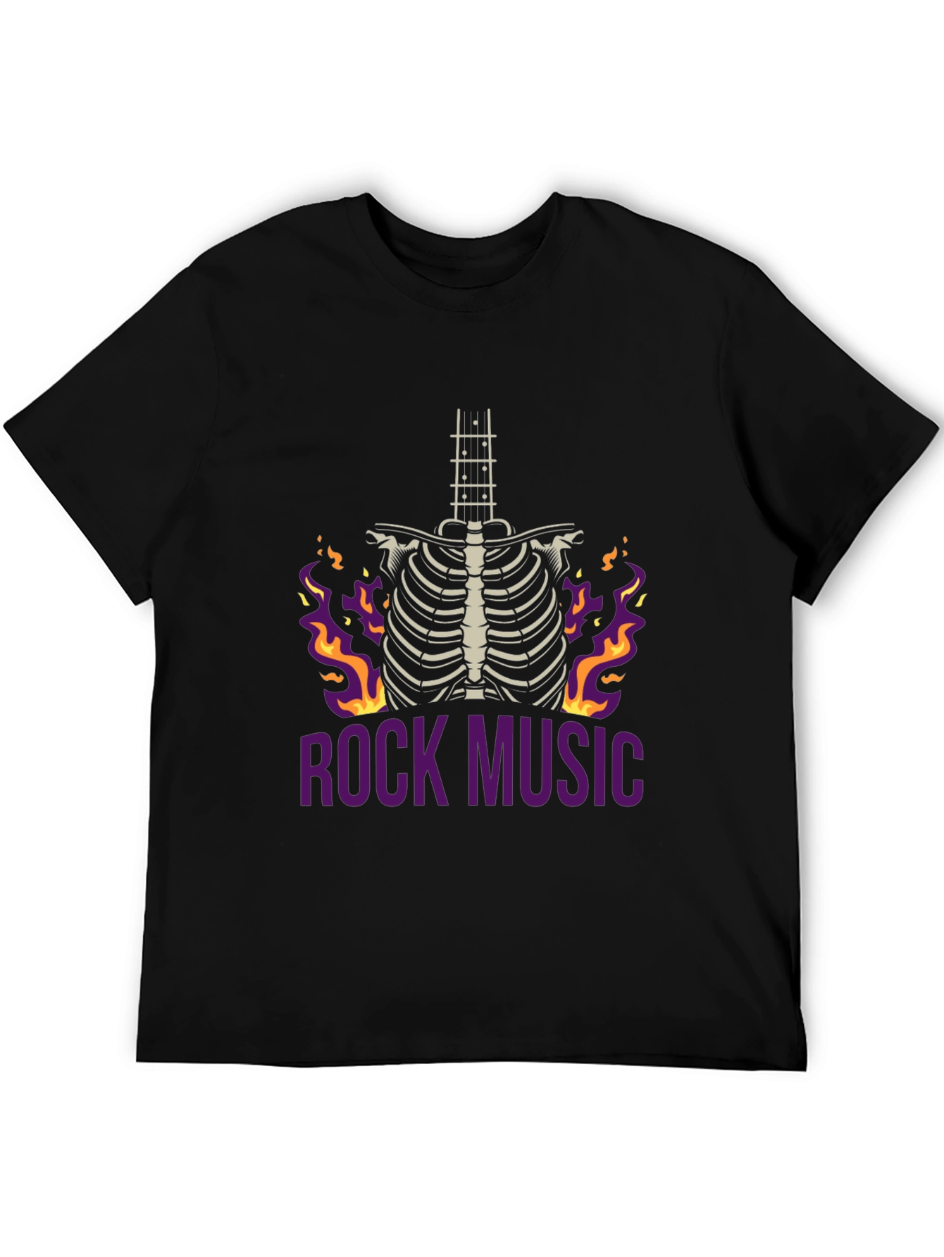 Rock Music Skeleton Guitar T-Shirt