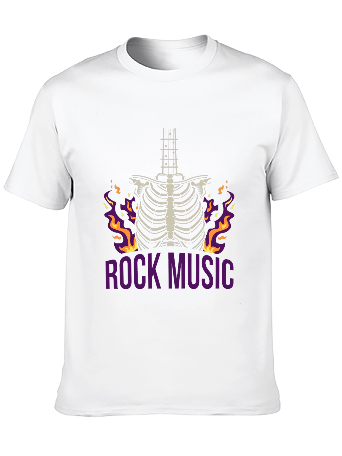 Rock Music Skeleton Guitar T-Shirt
