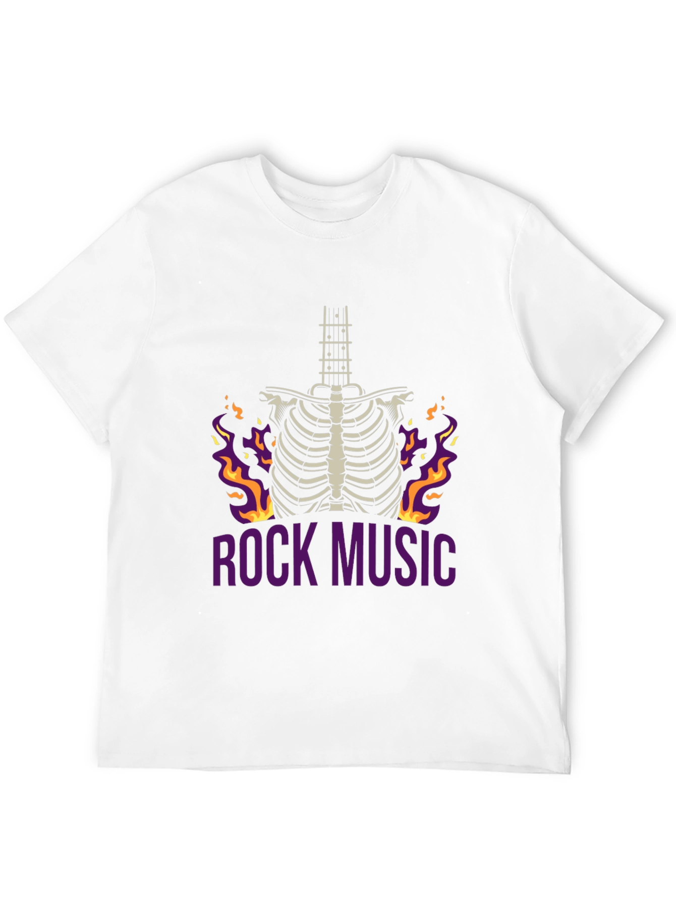 Rock Music Skeleton Guitar T-Shirt