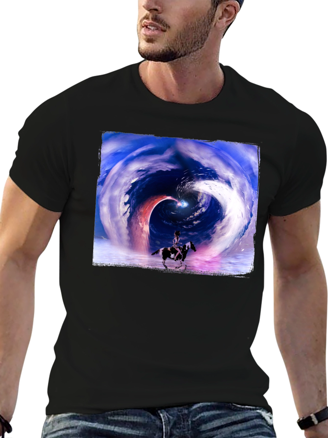 Cosmic Horse T-Shirt - Black Graphic Tee