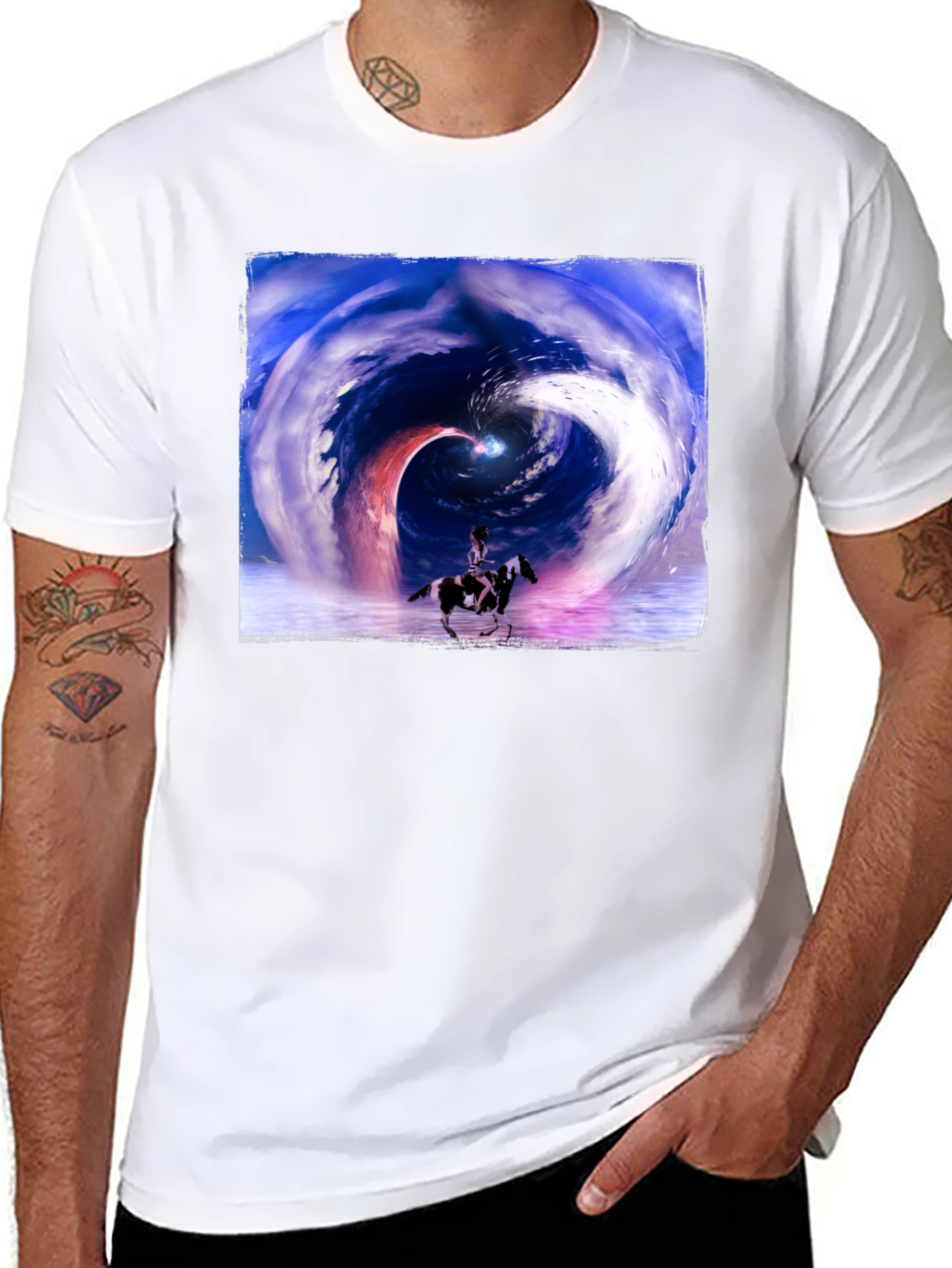 Cosmic Horse T-Shirt - Black Graphic Tee
