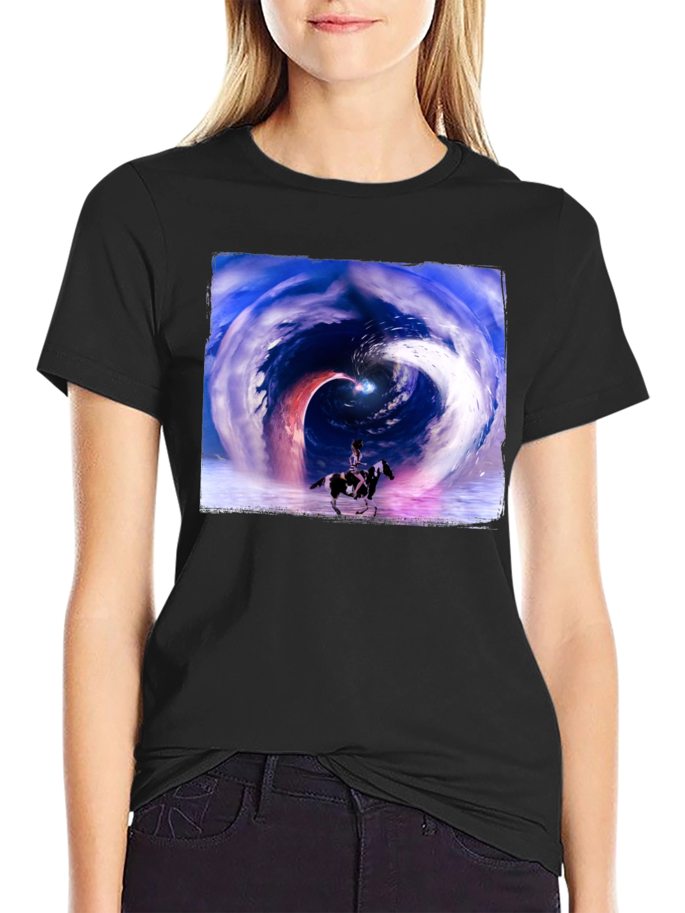 Cosmic Horse T-Shirt - Black Graphic Tee