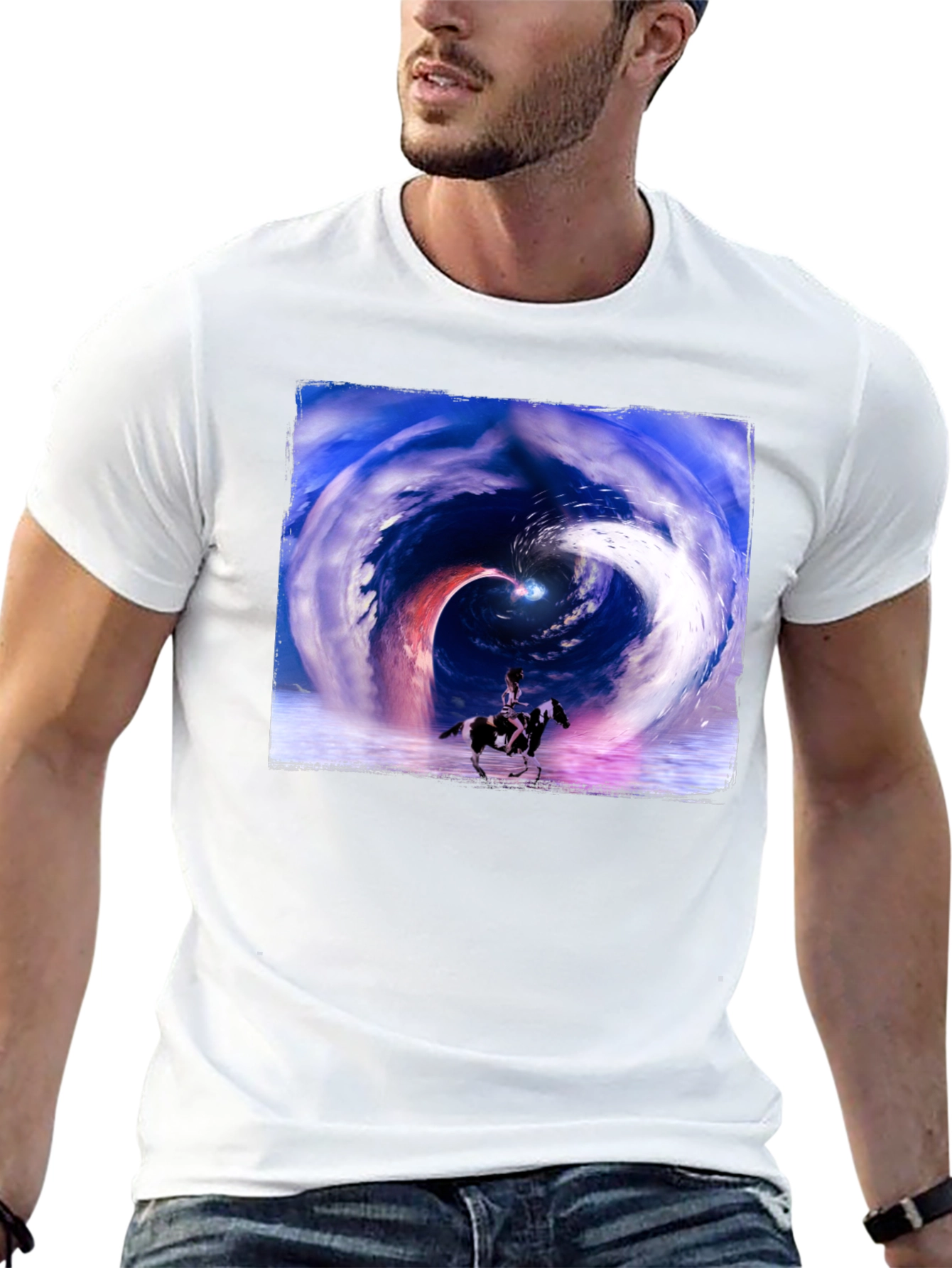 Cosmic Horse T-Shirt - Black Graphic Tee