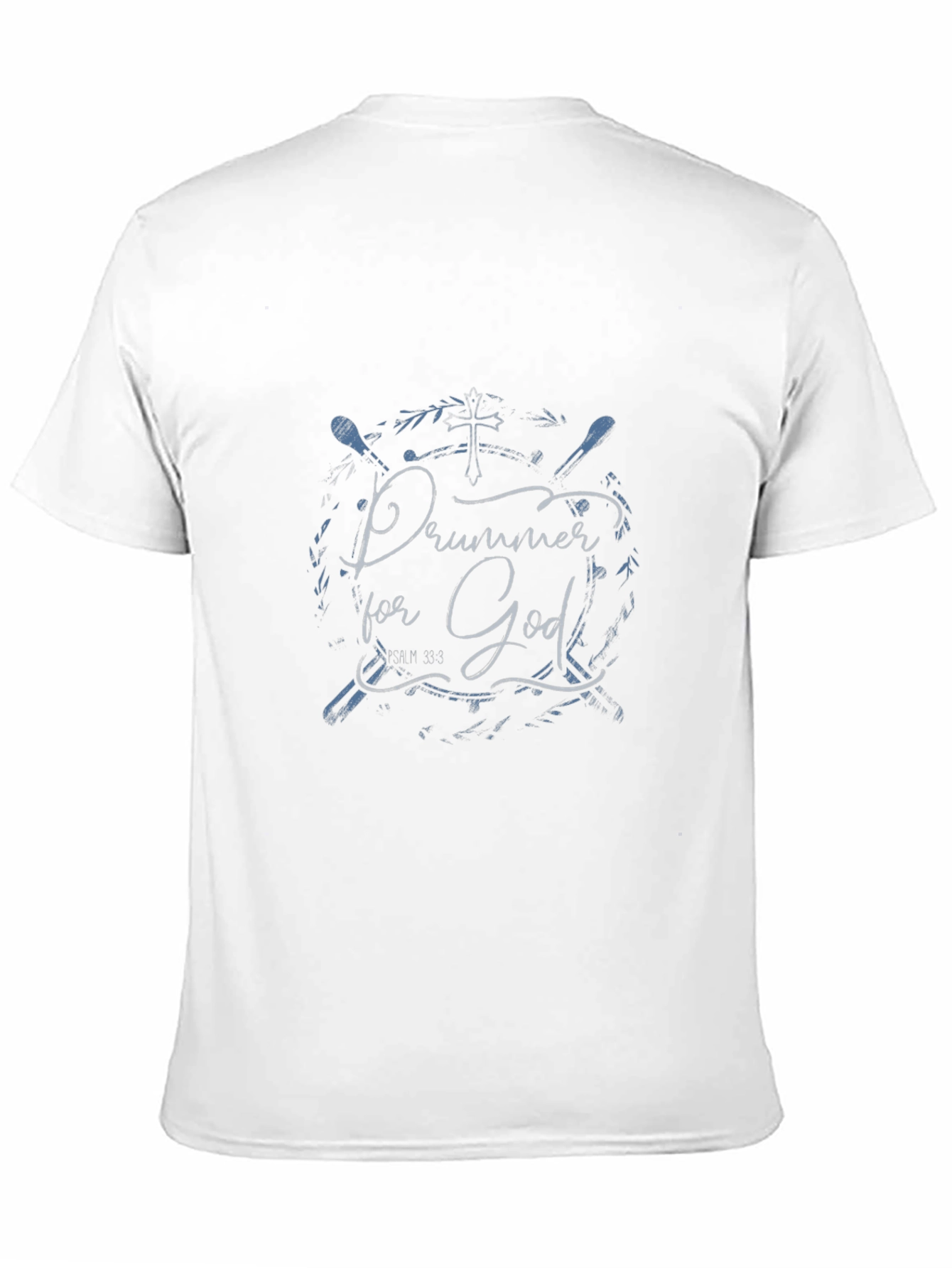 Drummer For God Christian T-Shirt Religious Apparel