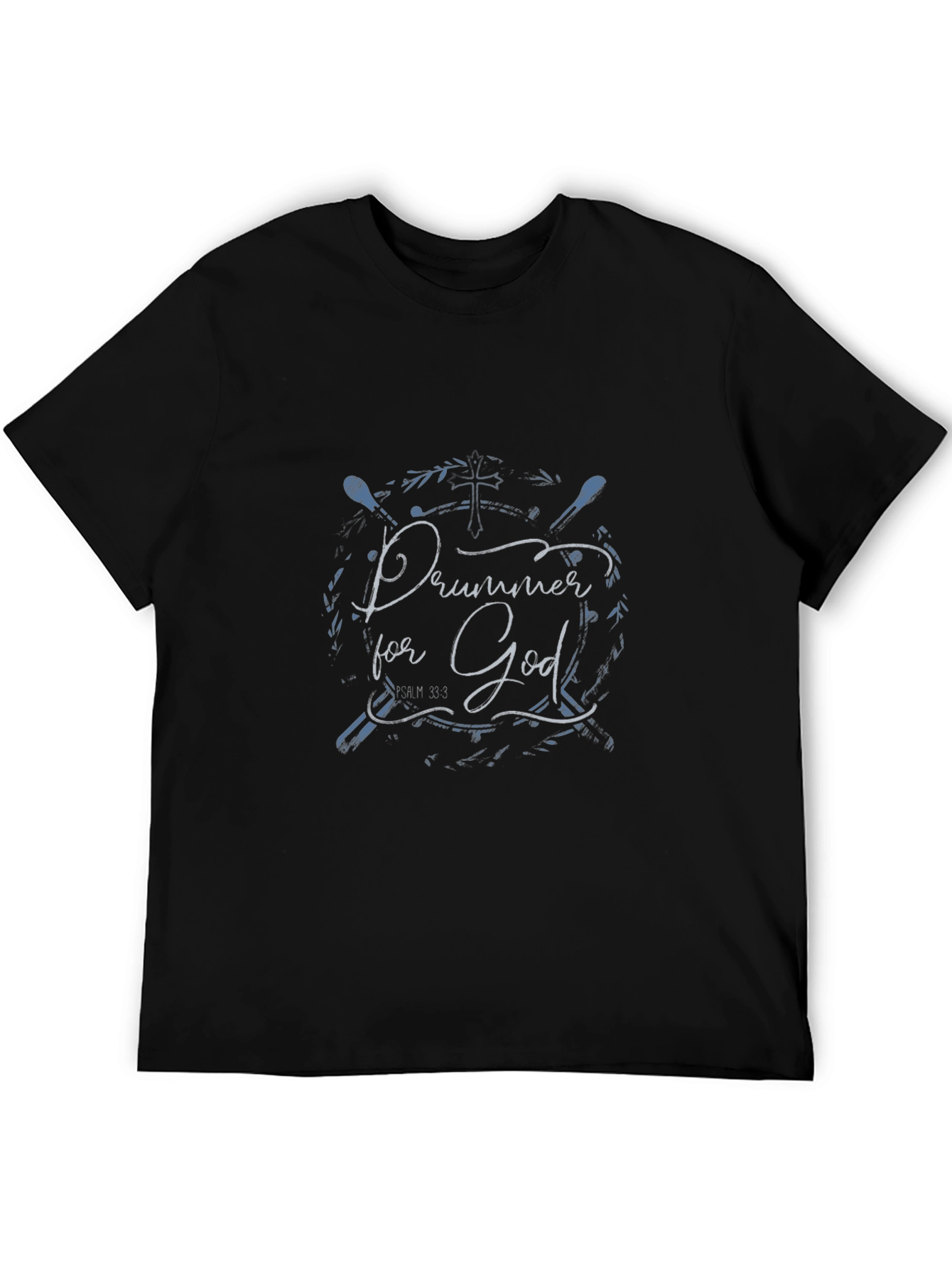Drummer For God Christian T-Shirt Religious Apparel