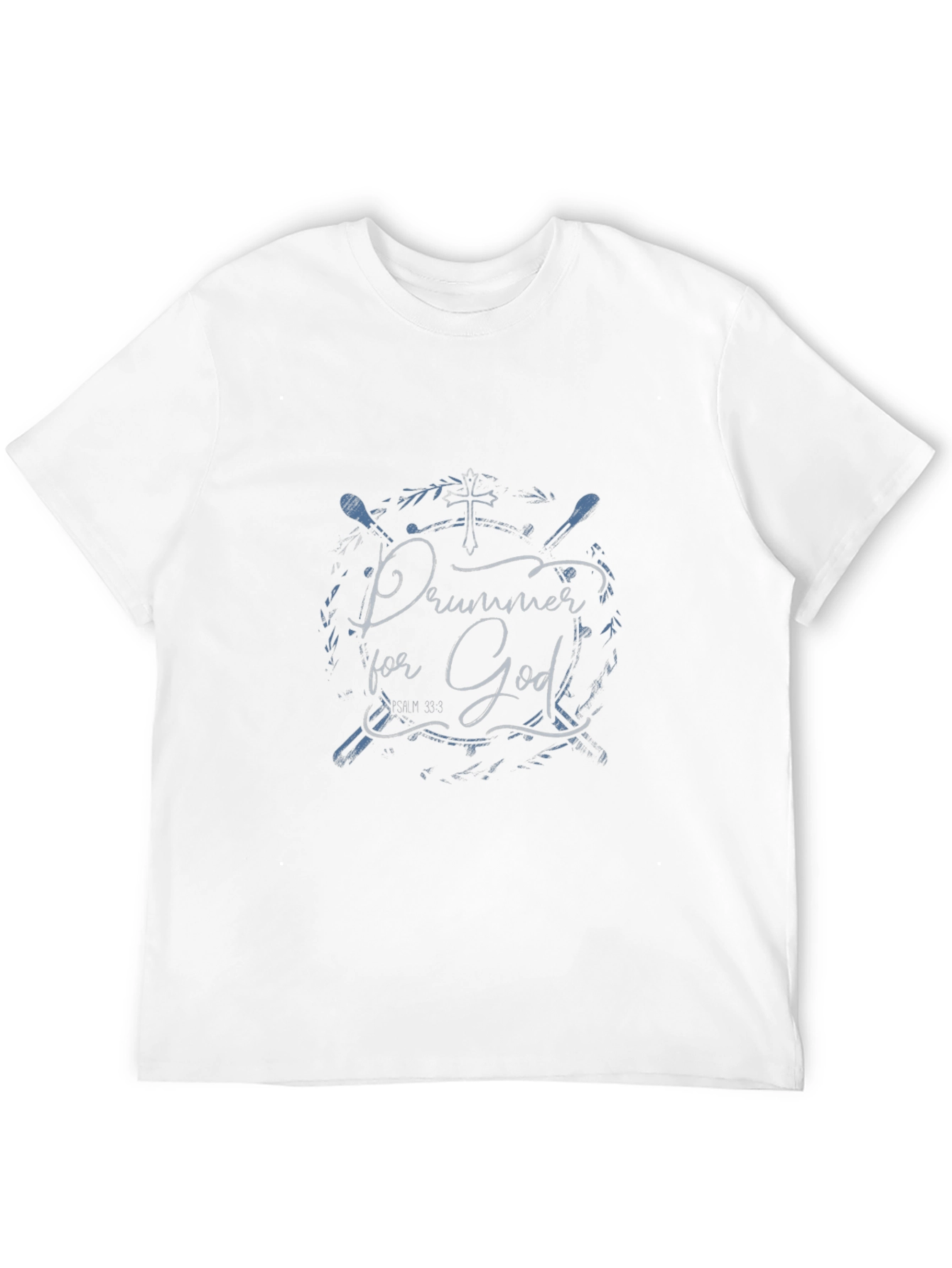 Drummer For God Christian T-Shirt Religious Apparel