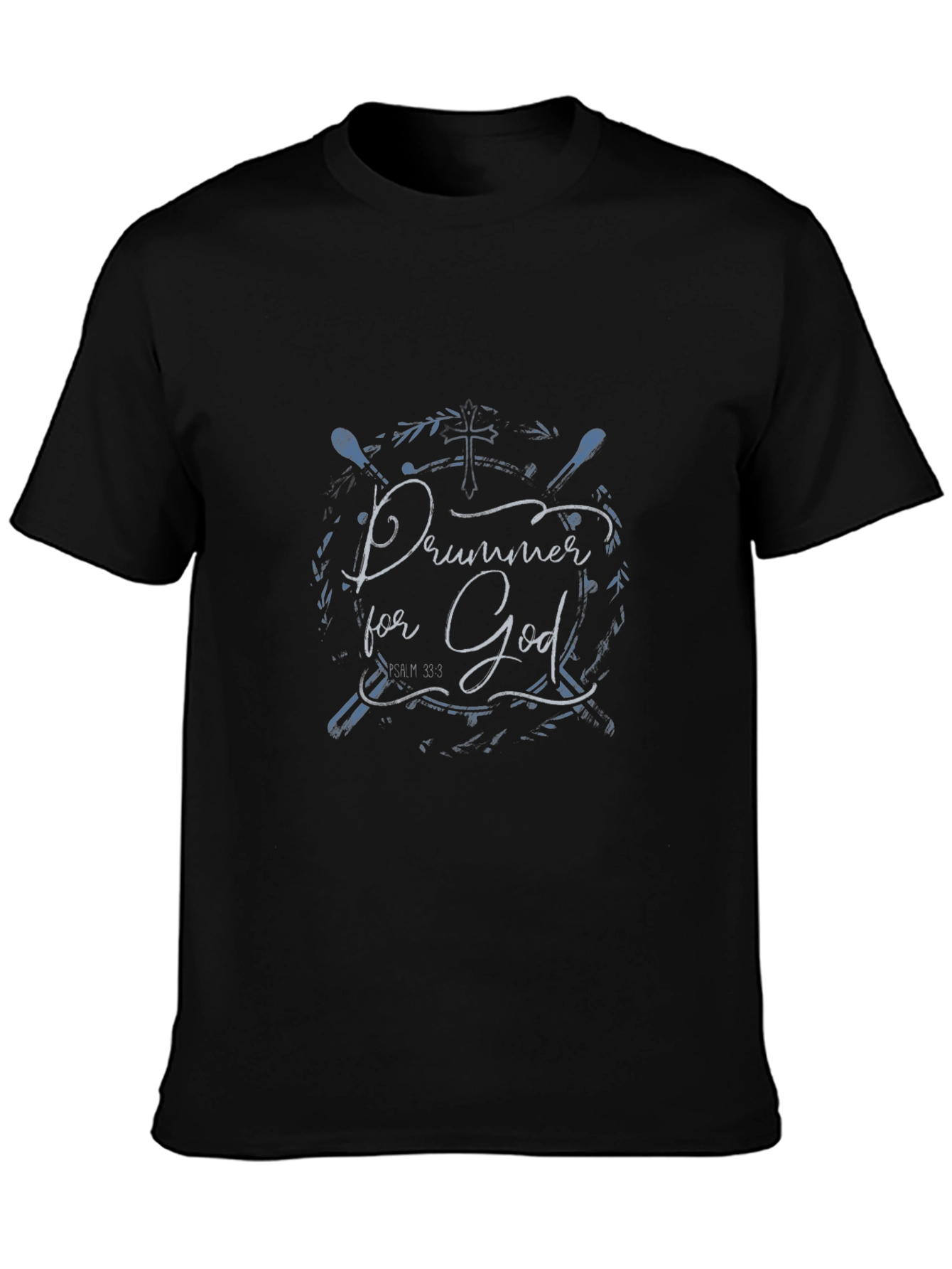 Drummer For God Christian T-Shirt Religious Apparel