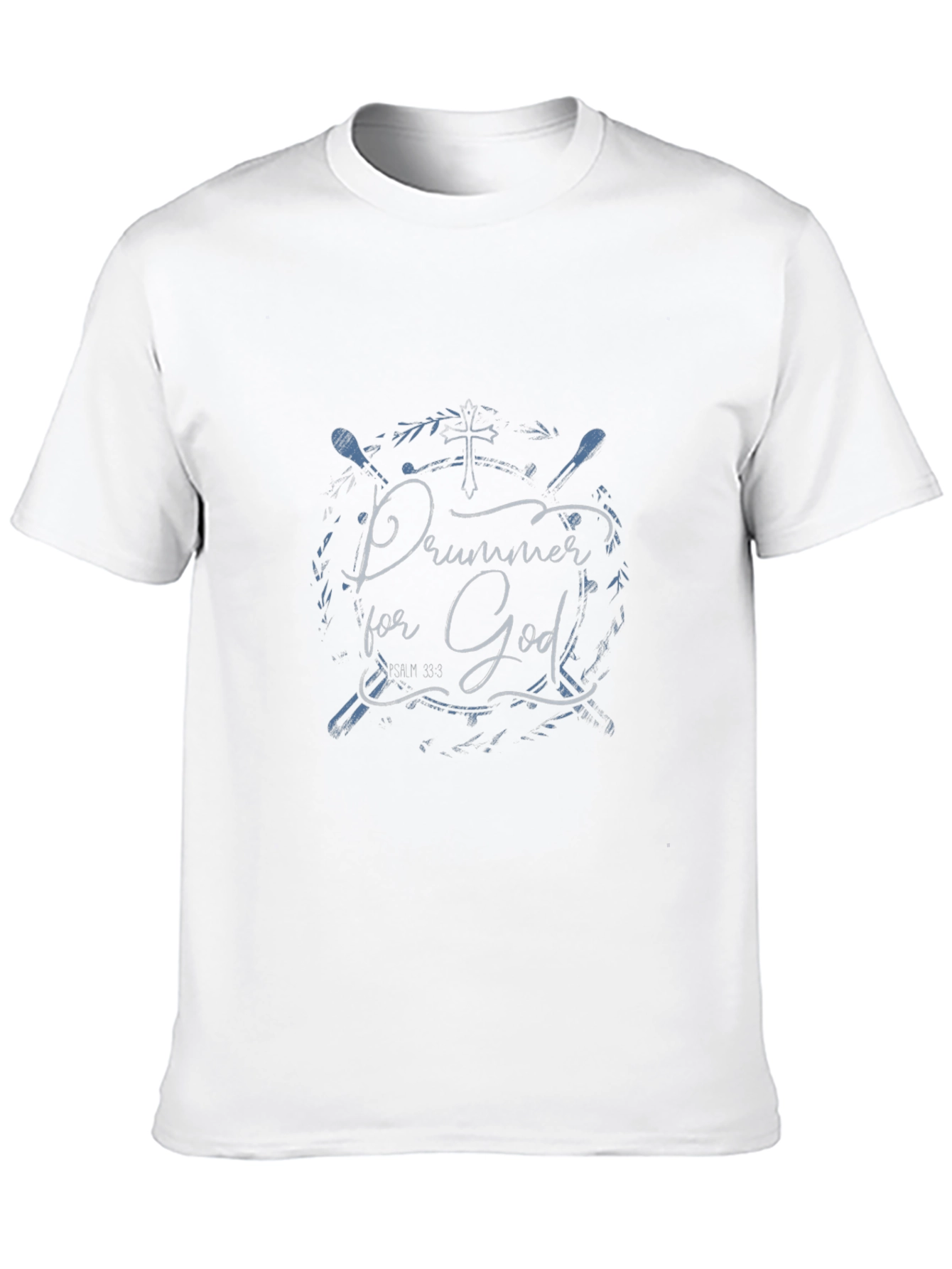 Drummer For God Christian T-Shirt Religious Apparel