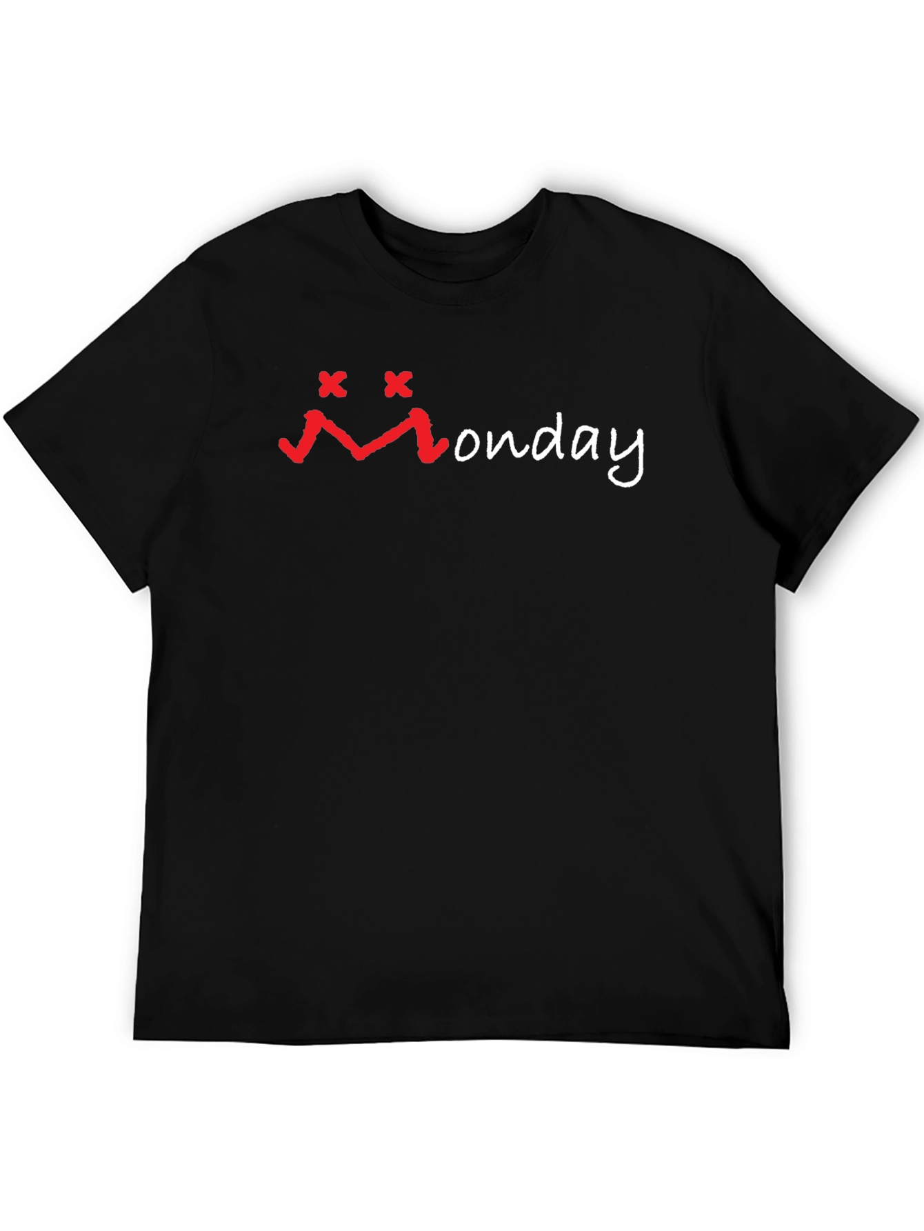 Monday Graphic Black T-Shirt - Soft Cotton Blend