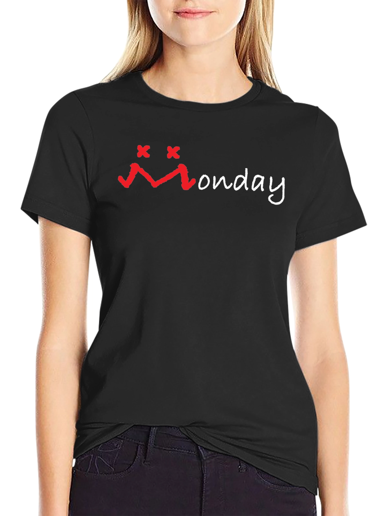 Monday Graphic Black T-Shirt - Soft Cotton Blend