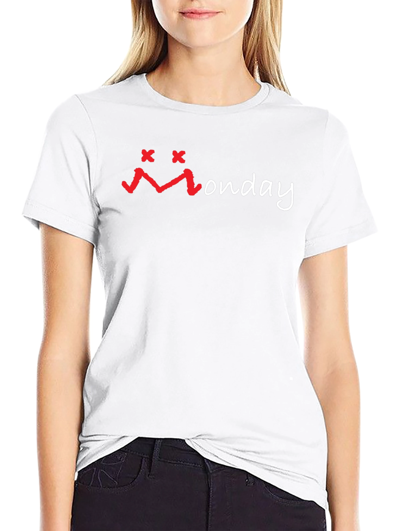 Monday Graphic Black T-Shirt - Soft Cotton Blend