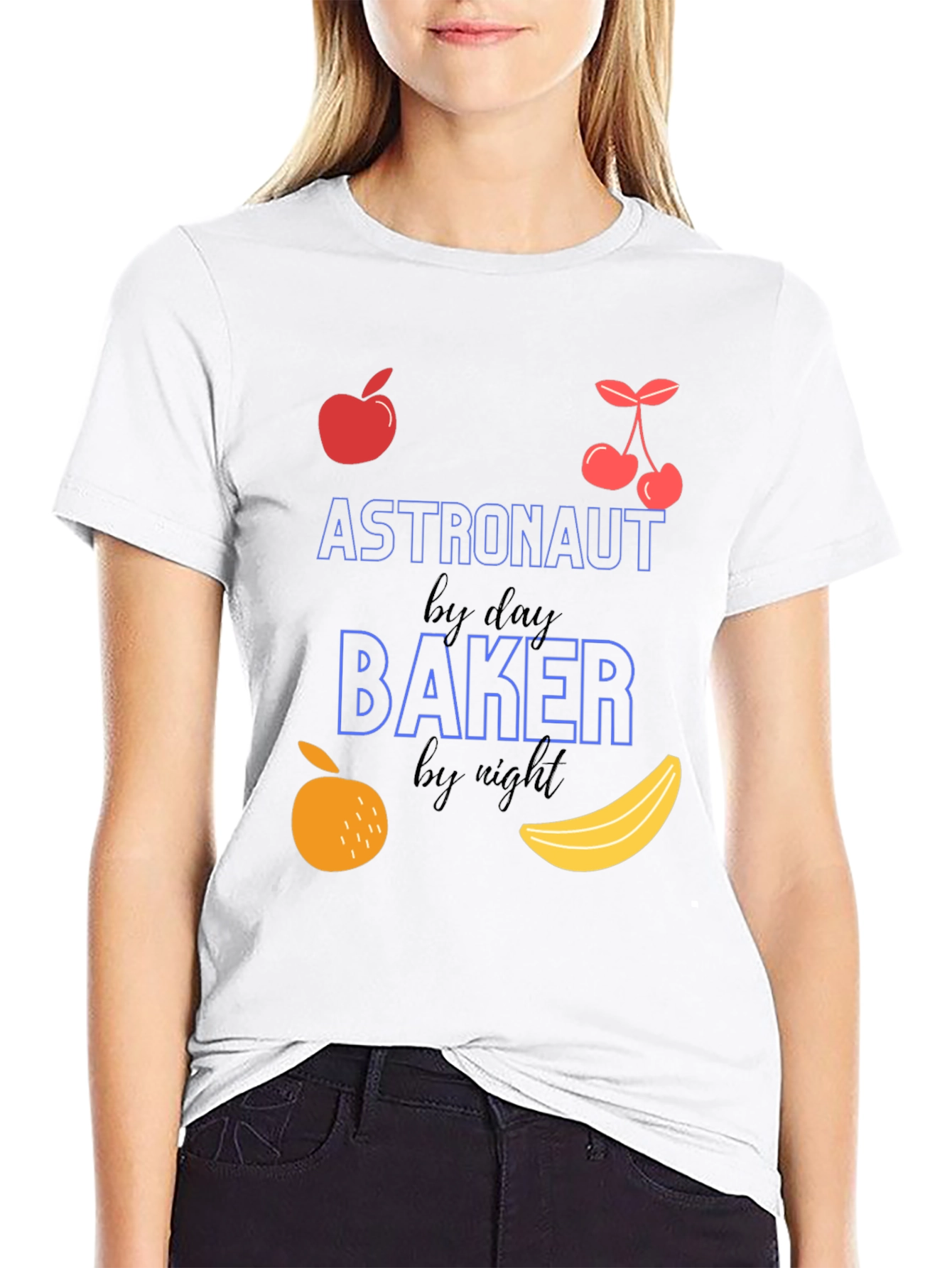Astronaut by Day Baker by Night Graphic T-Shirt