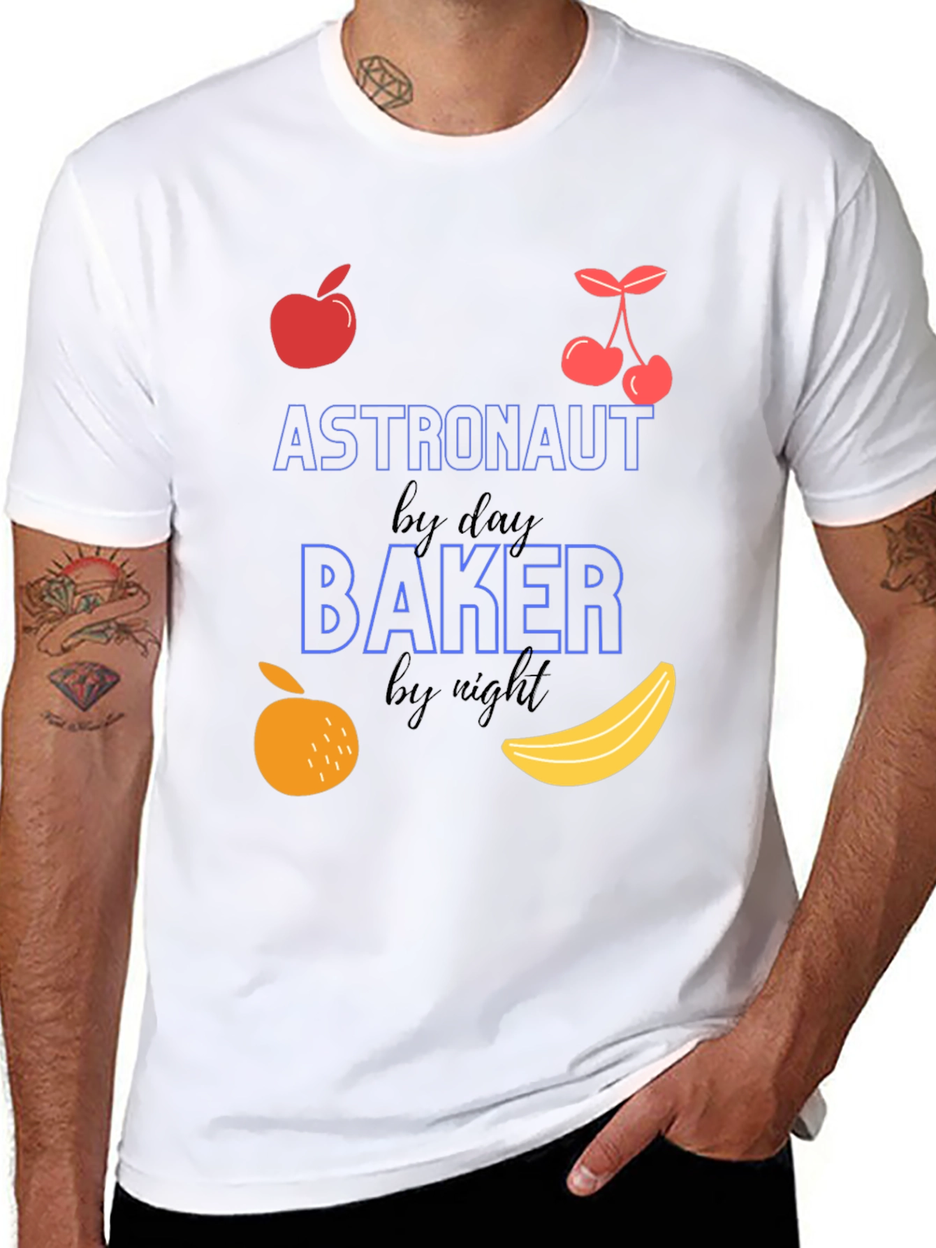 Astronaut by Day Baker by Night Graphic T-Shirt