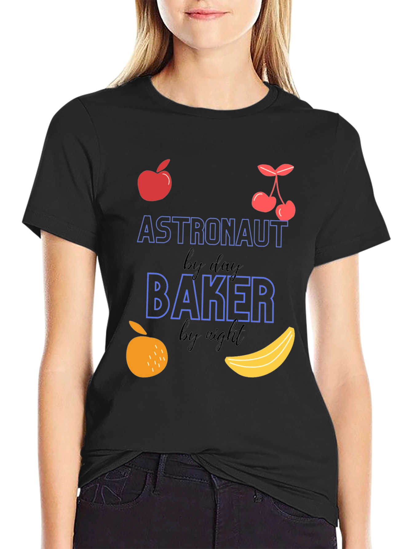 Astronaut by Day Baker by Night Graphic T-Shirt