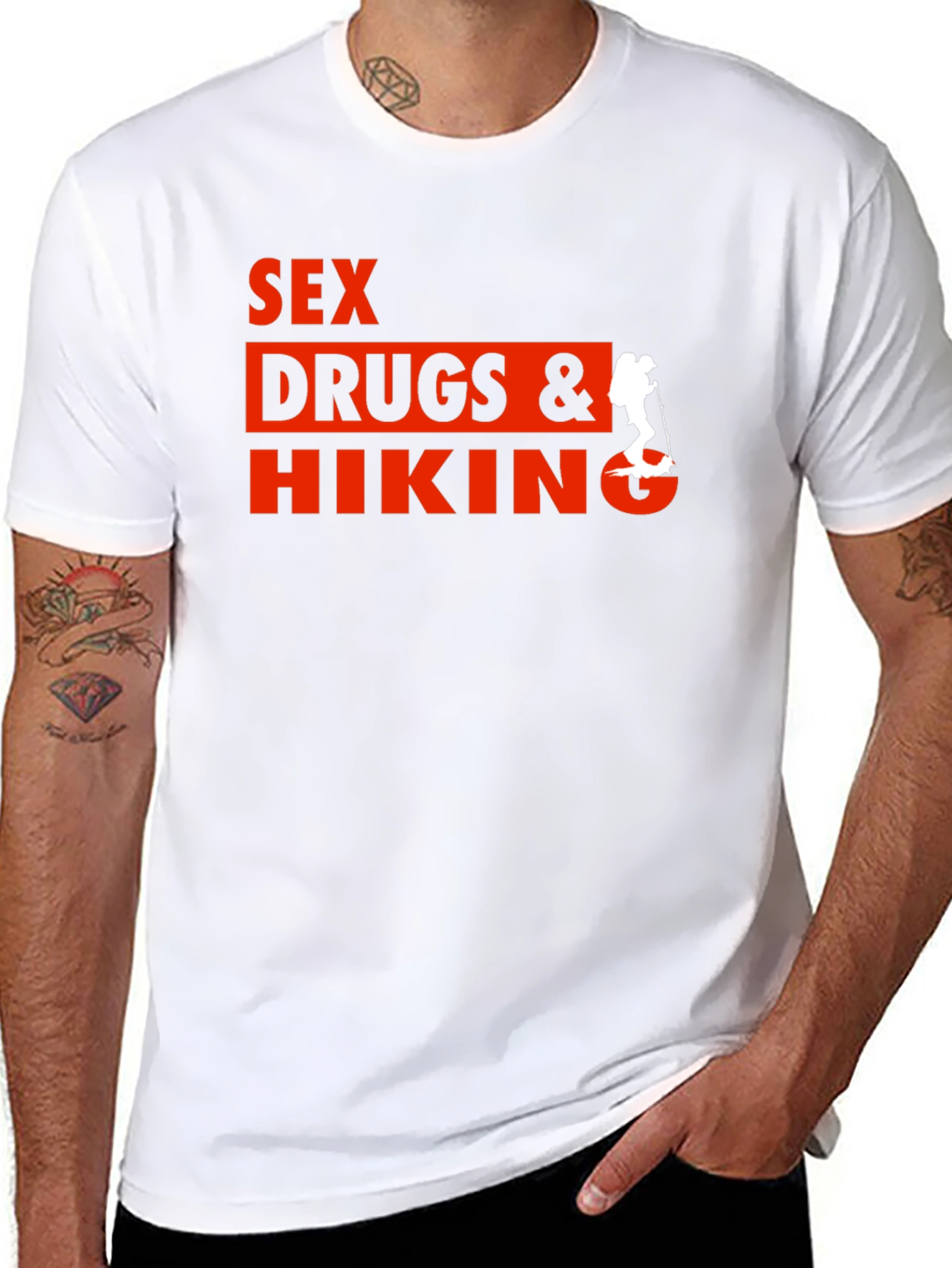 Sex Drugs & Hiking T-Shirt - Novelty Tee
