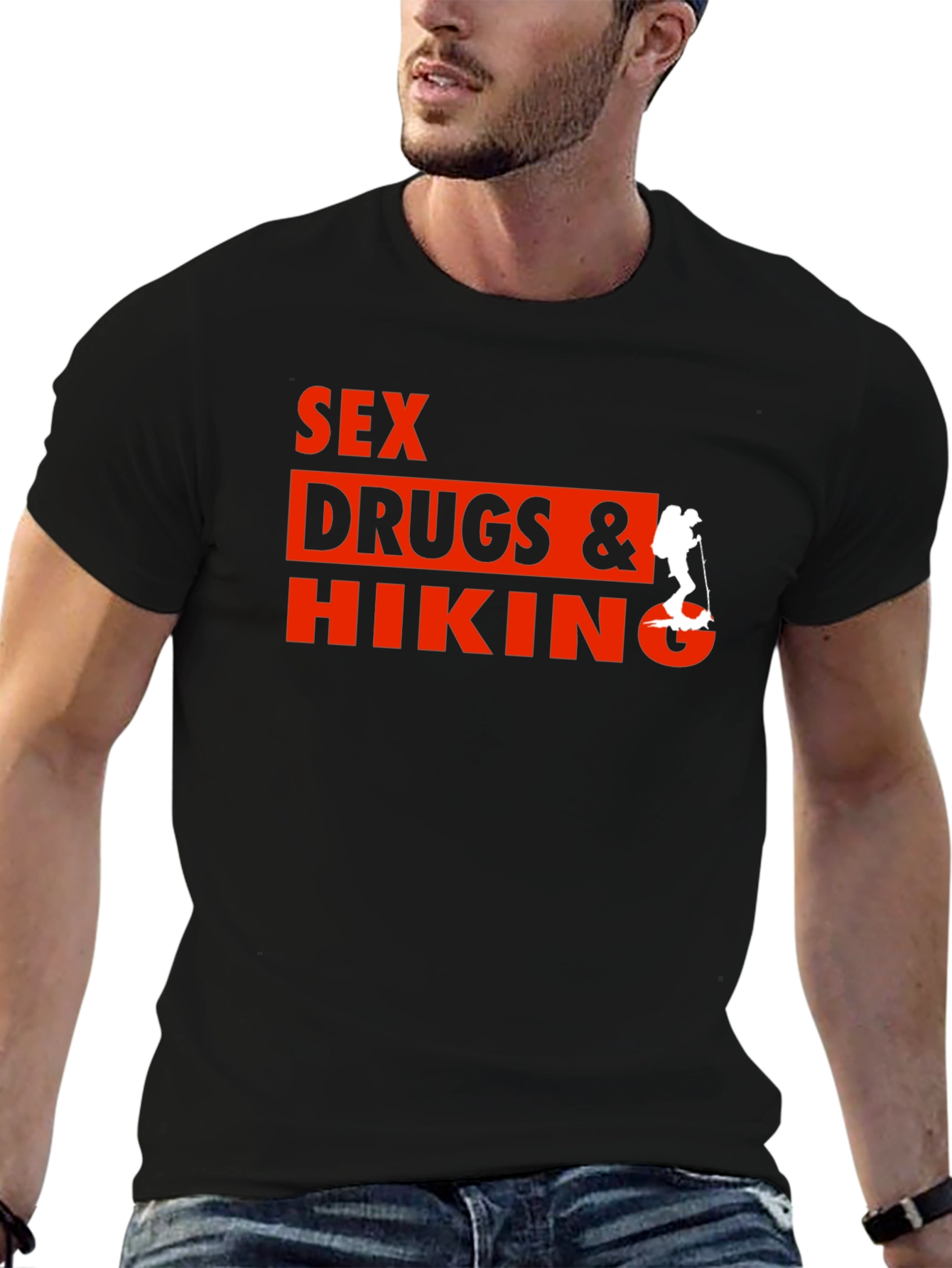 Sex Drugs & Hiking T-Shirt - Novelty Tee