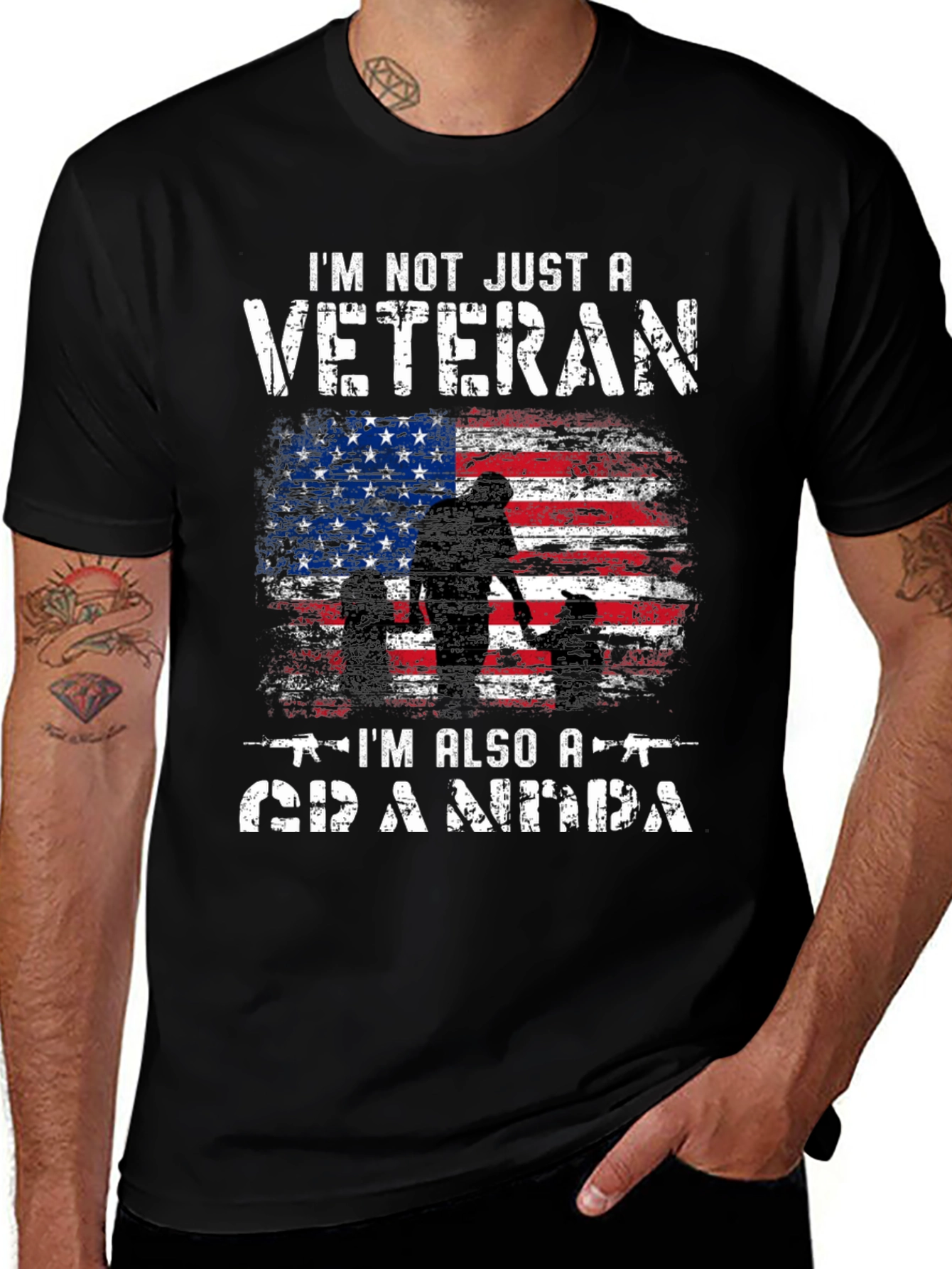 Veteran Grandpa Graphic T-Shirt