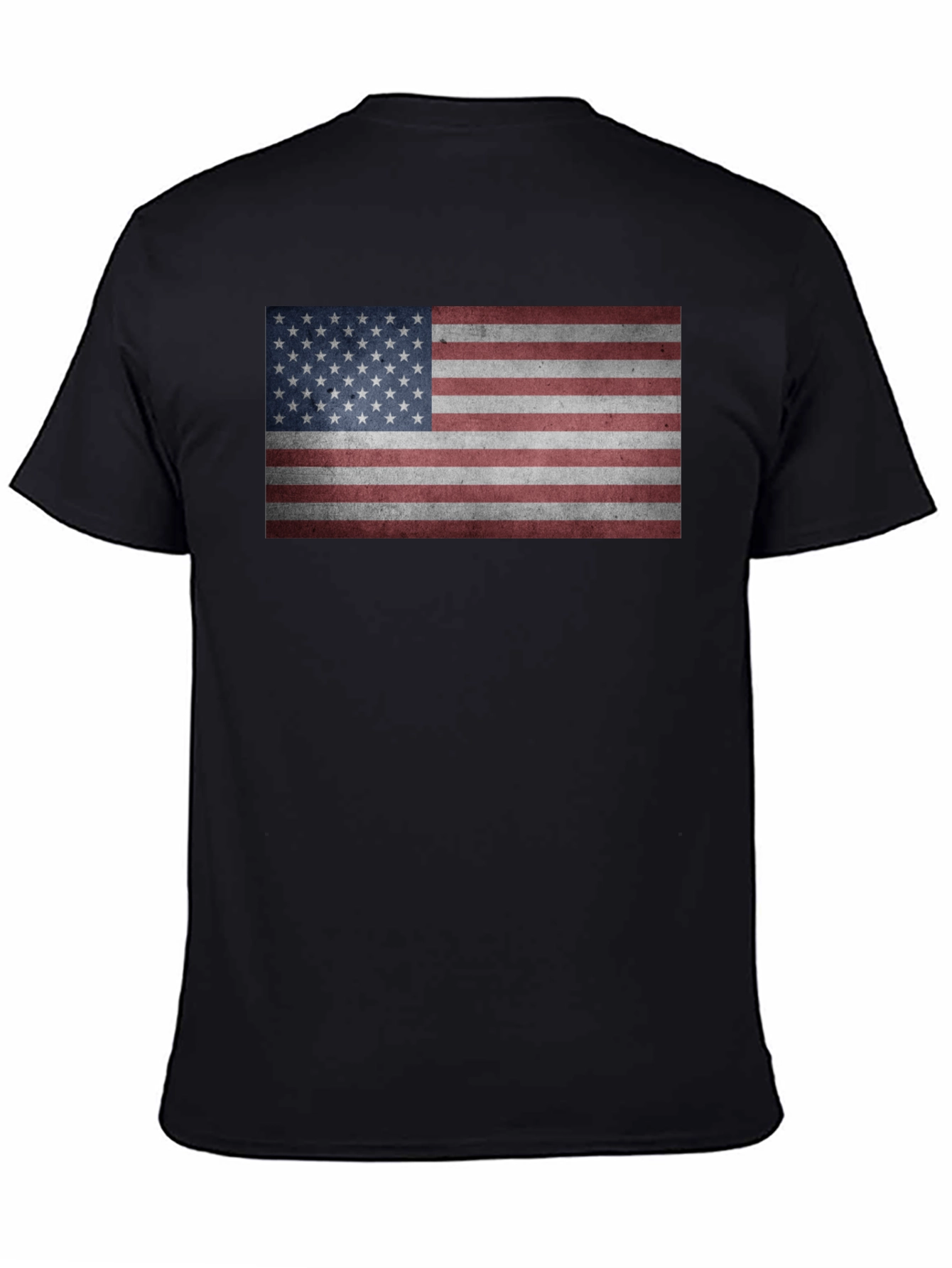 American Flag Graphic Tee - Patriotic Black T-Shirt