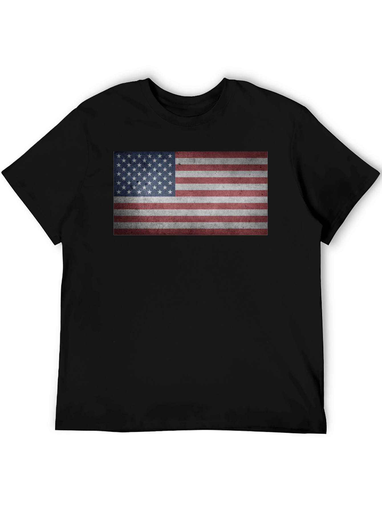 American Flag Graphic Tee - Patriotic Black T-Shirt