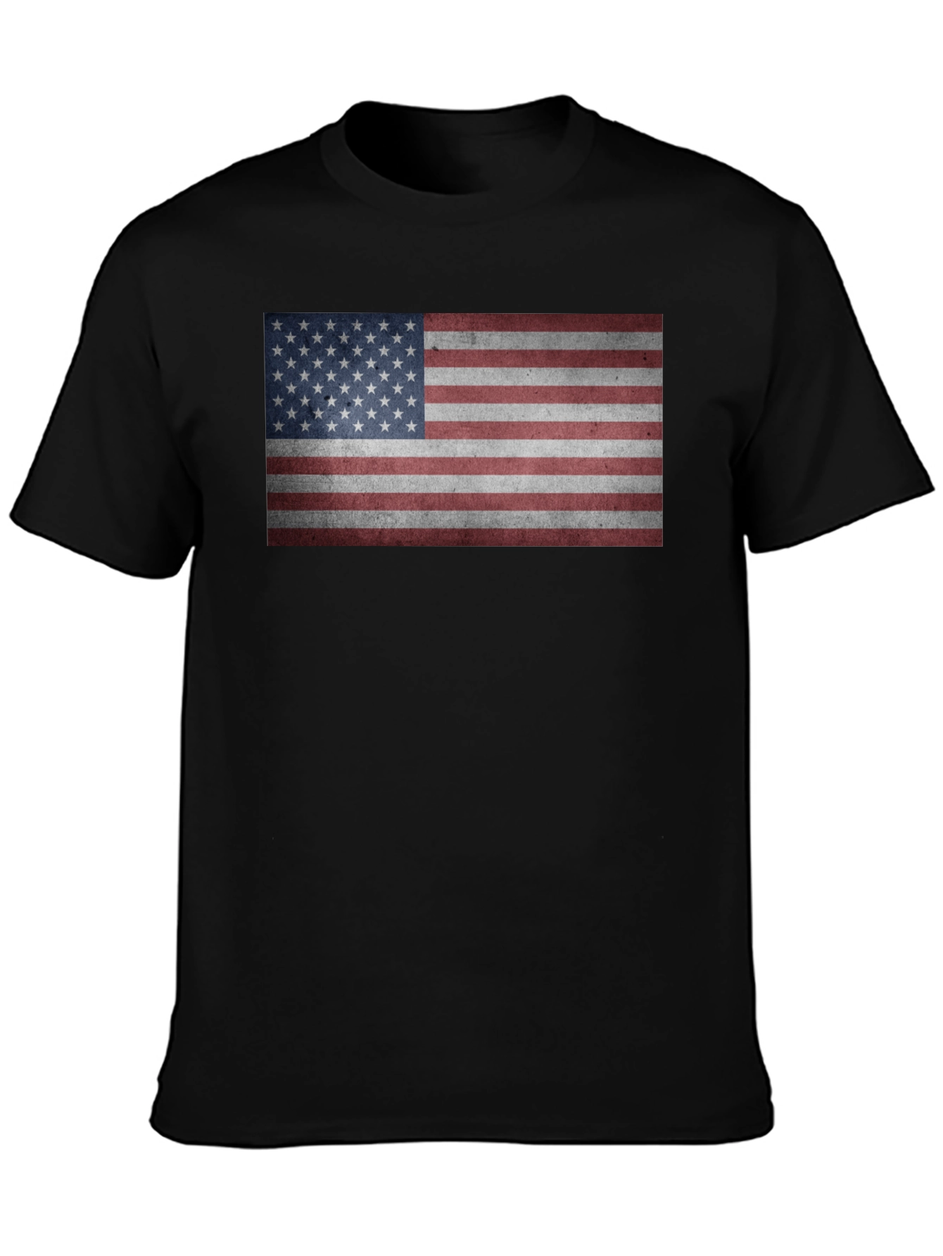 American Flag Graphic Tee - Patriotic Black T-Shirt