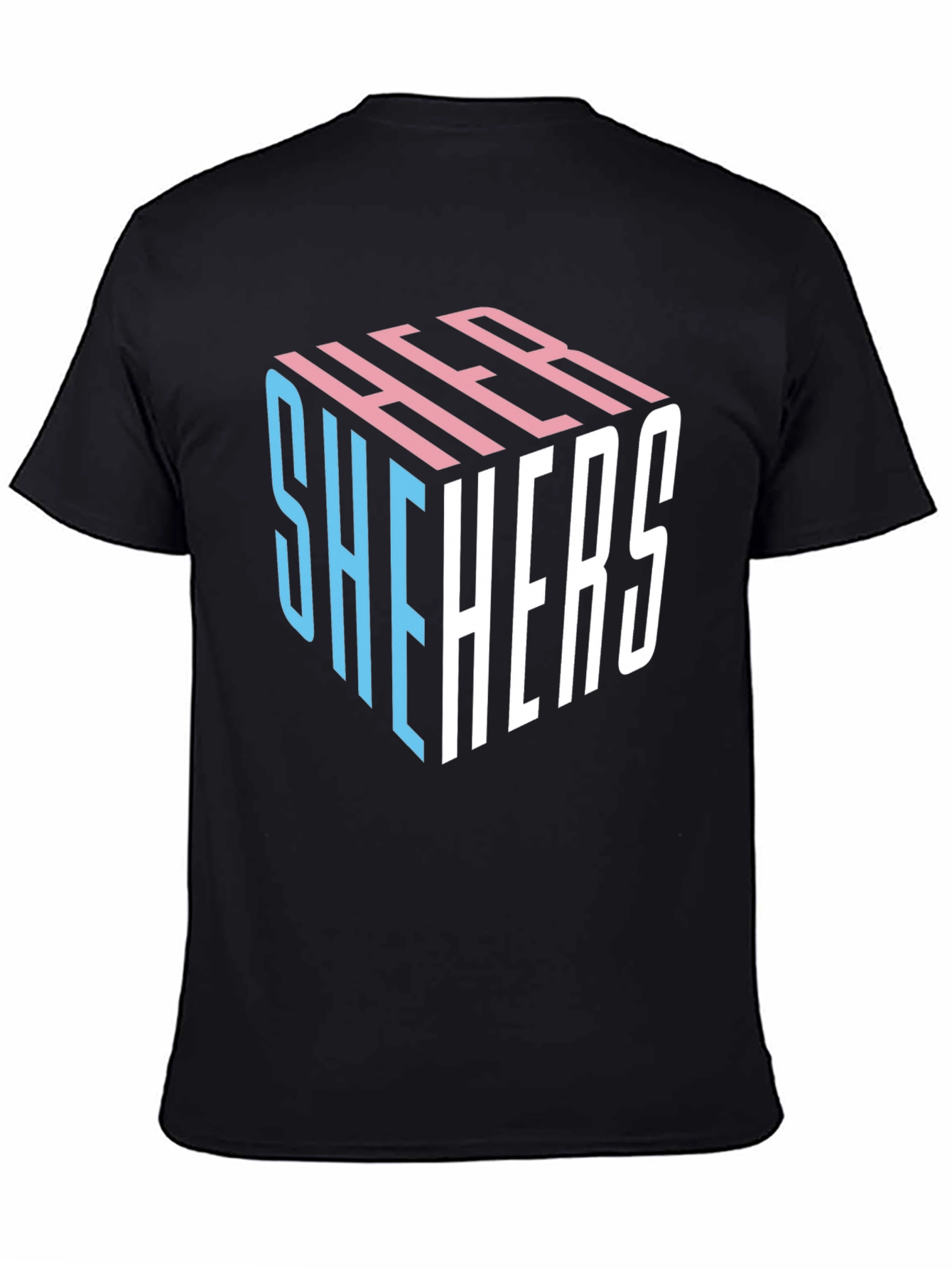 She Hers LGBTQ+ Pride Cube T-Shirt