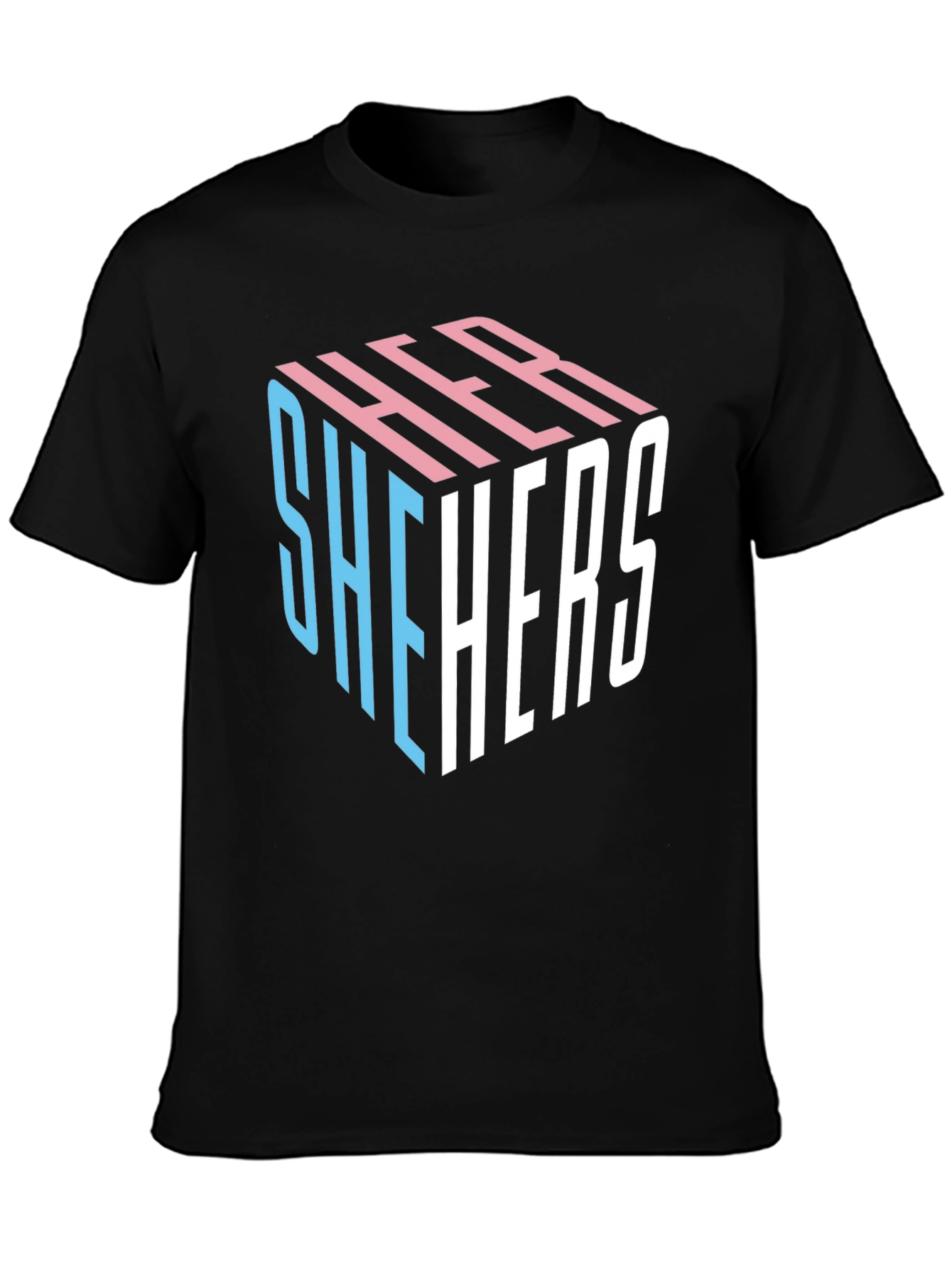 She Hers LGBTQ+ Pride Cube T-Shirt