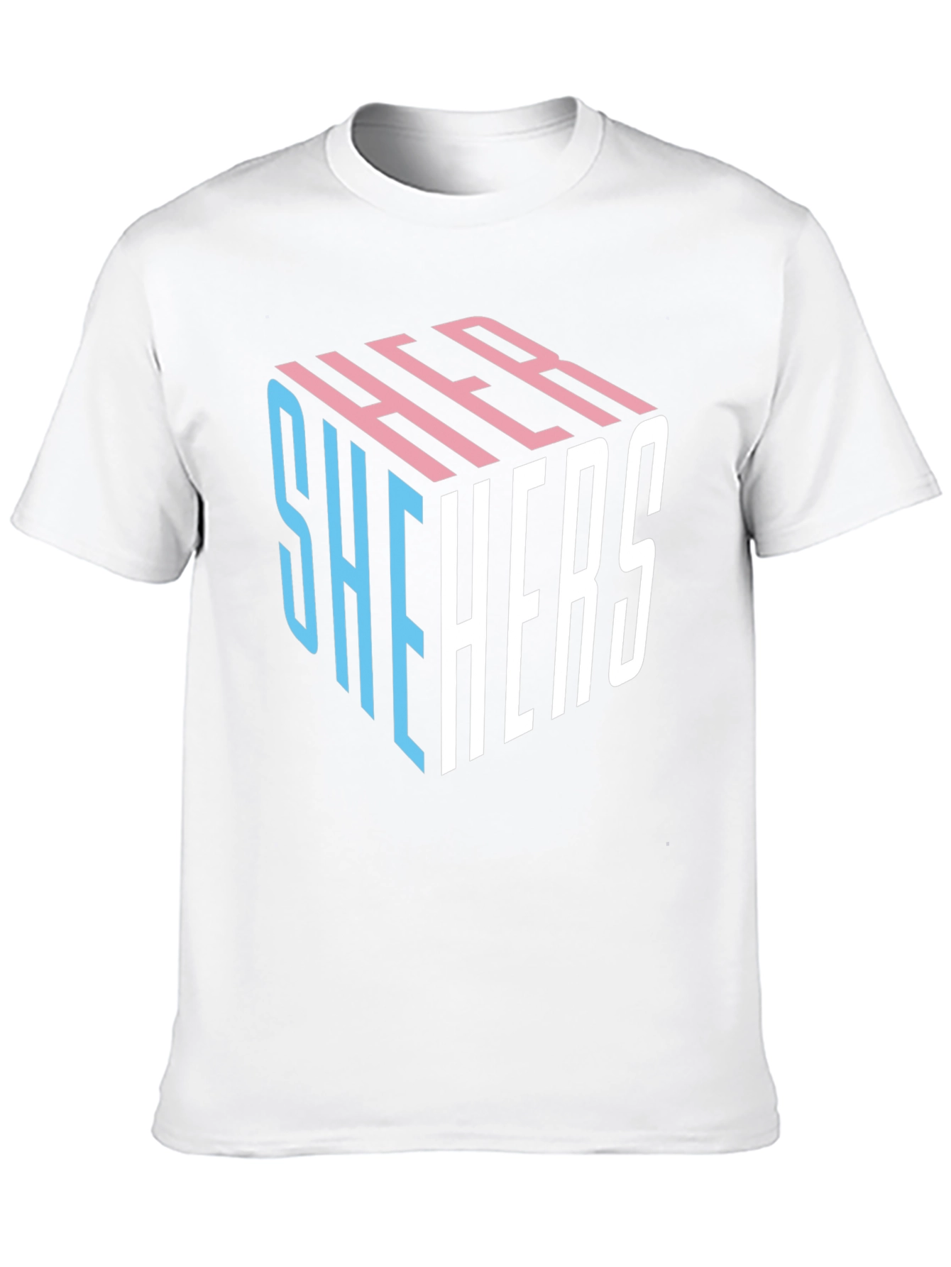 She Hers LGBTQ+ Pride Cube T-Shirt