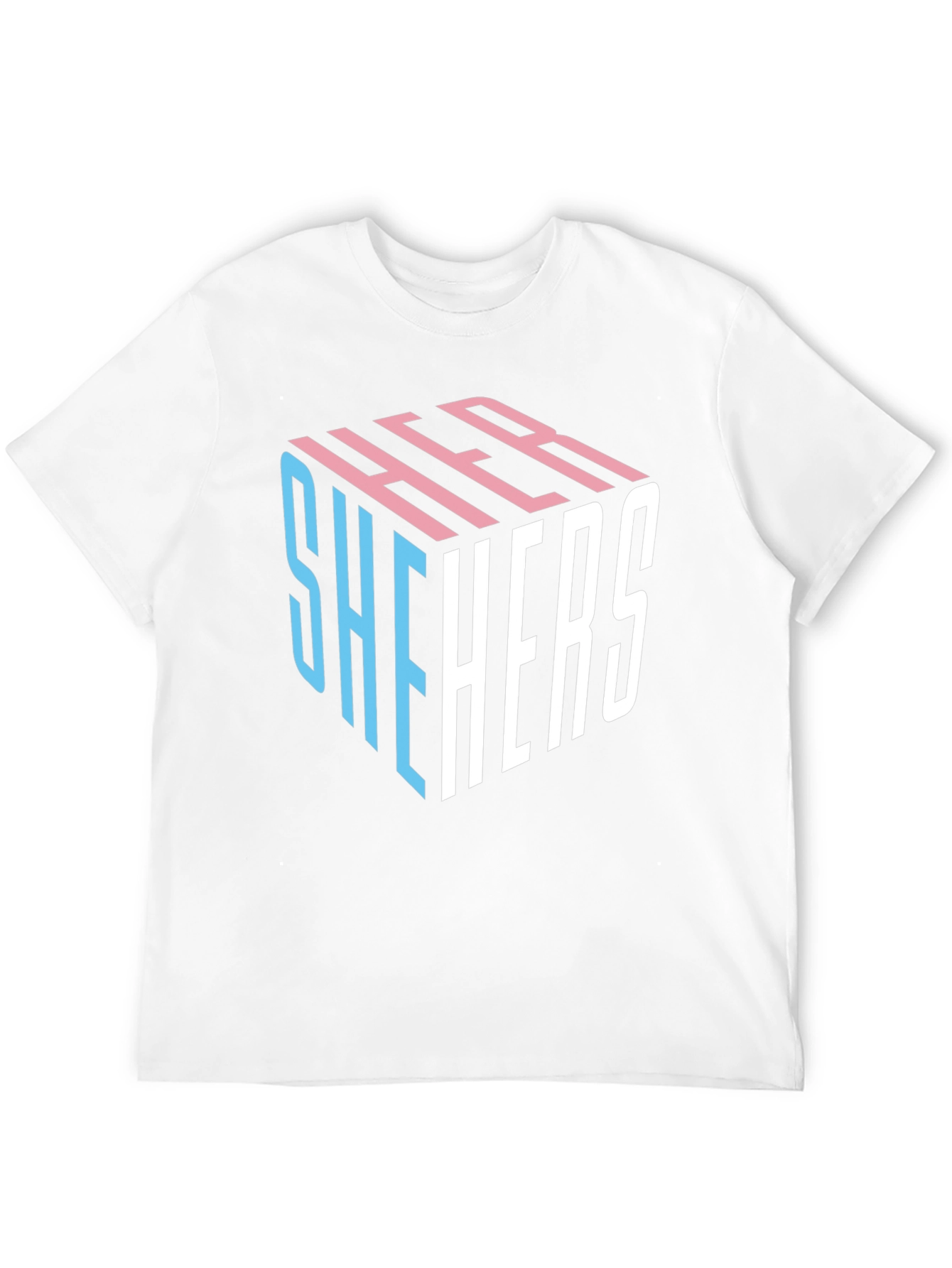 She Hers LGBTQ+ Pride Cube T-Shirt