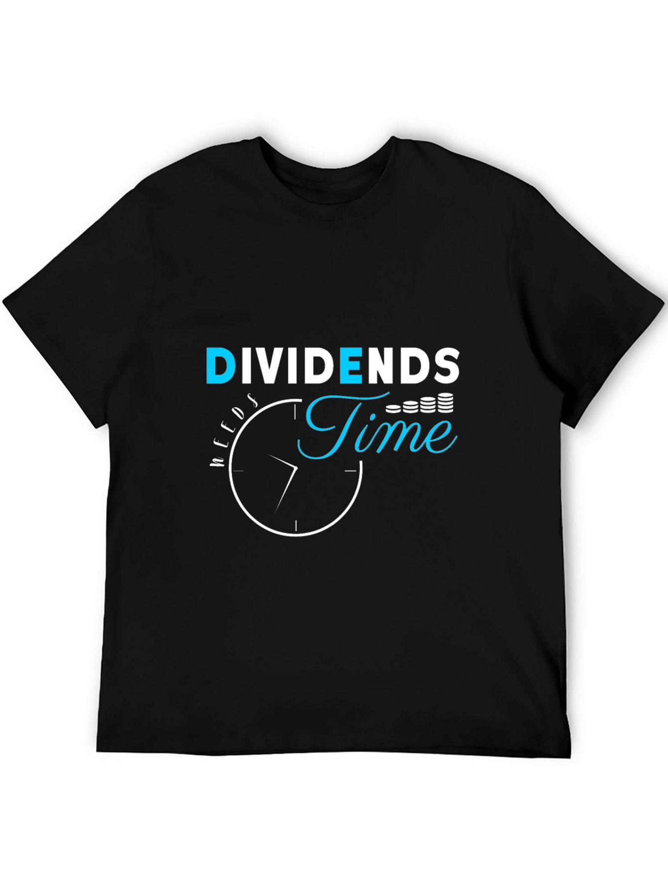 Dividends Time Black Graphic Tee - Investing