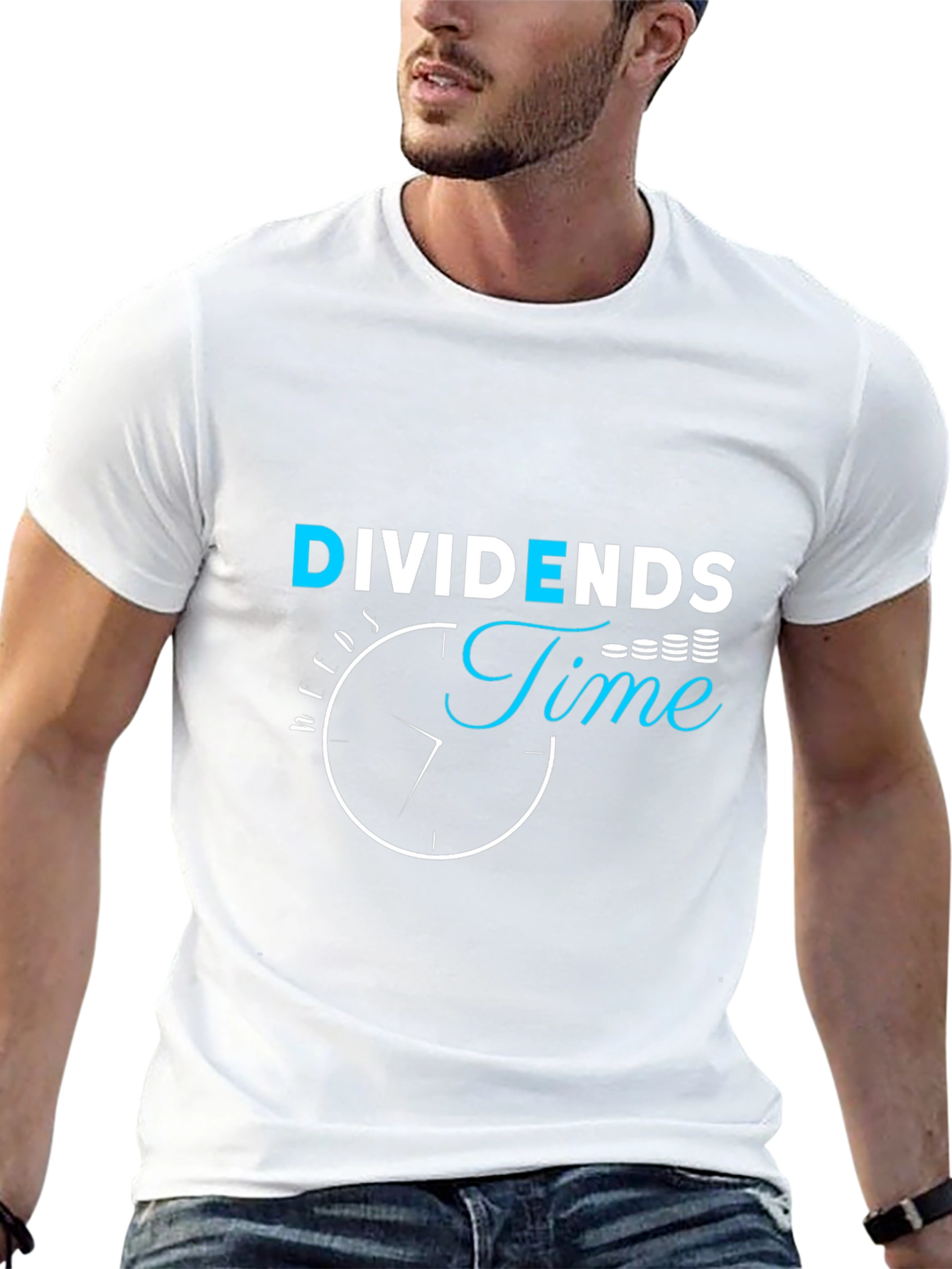 Dividends Time Black Graphic Tee - Investing