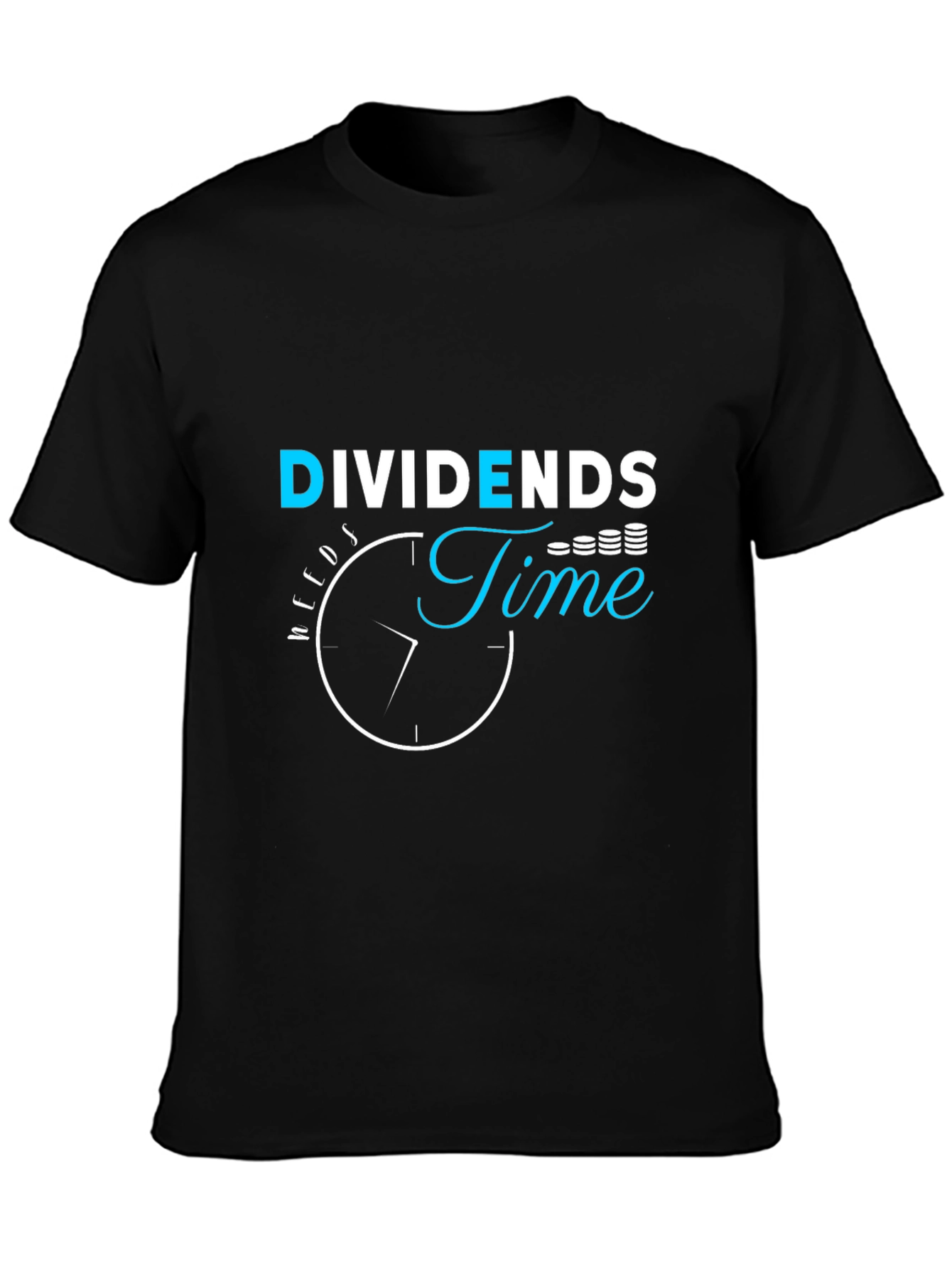 Dividends Time Black Graphic Tee - Investing
