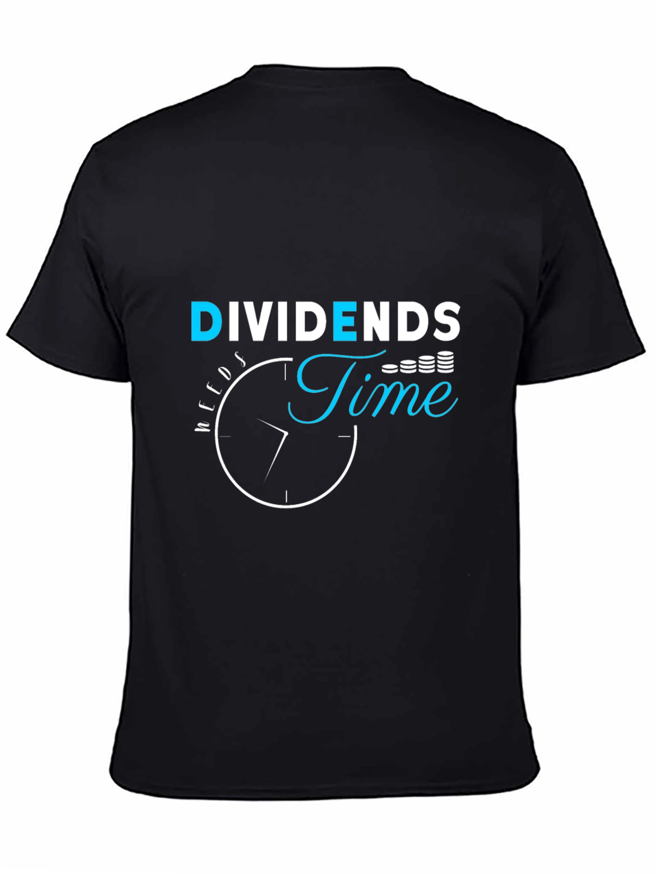 Dividends Time Black Graphic Tee - Investing
