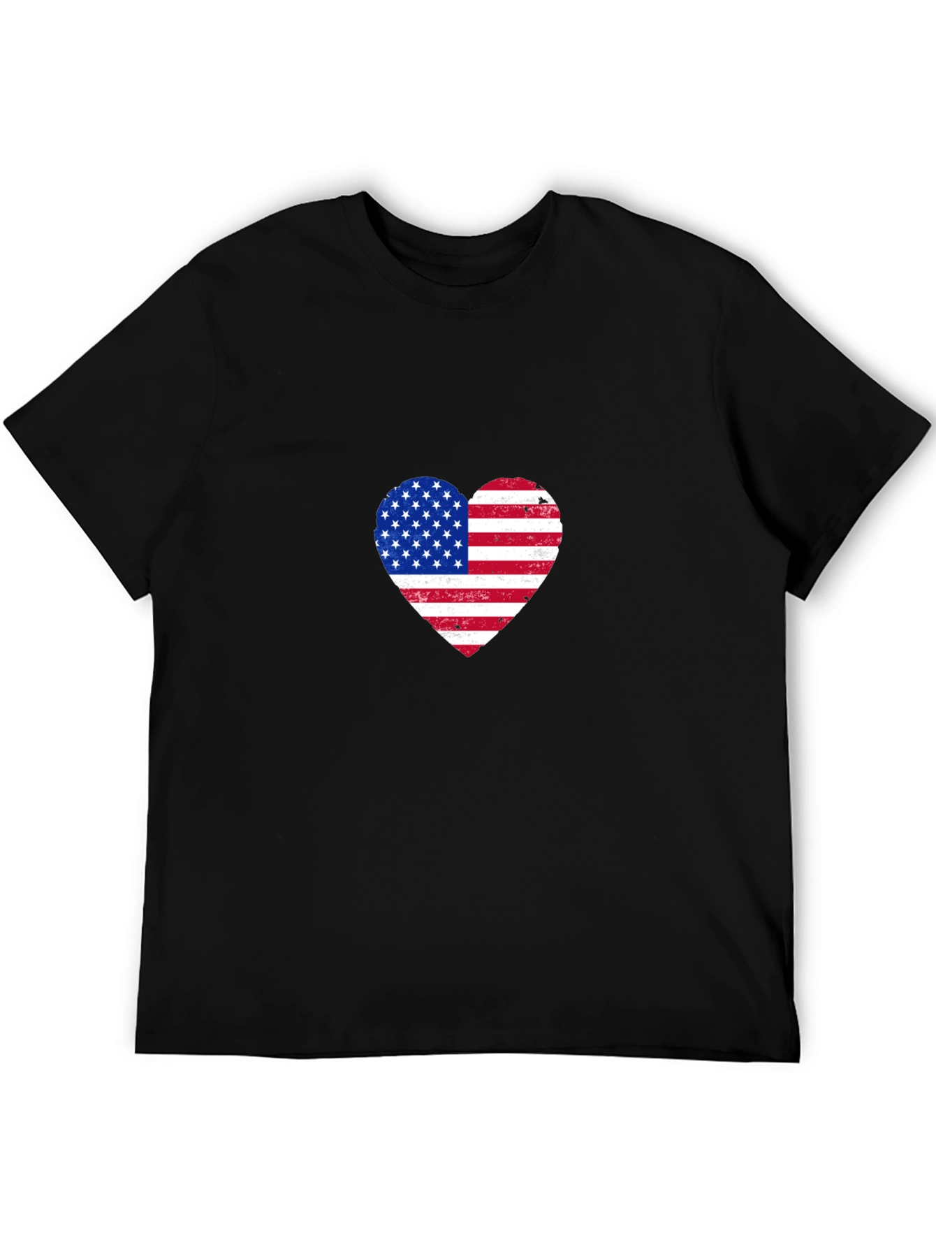 American Flag Heart Graphic T-Shirt