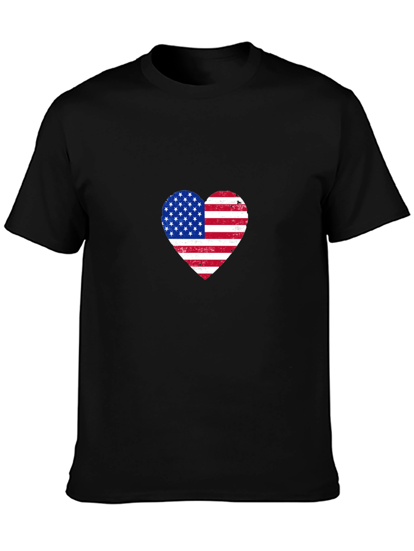 American Flag Heart Graphic T-Shirt
