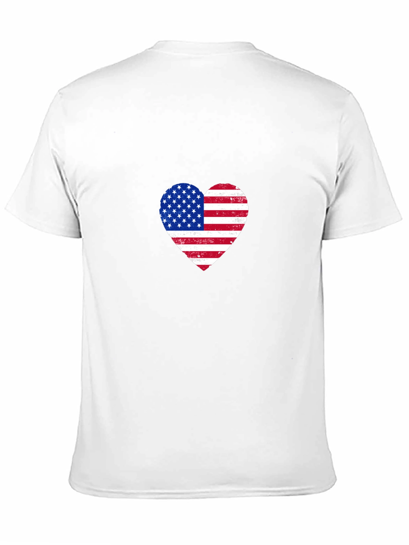 American Flag Heart Graphic T-Shirt