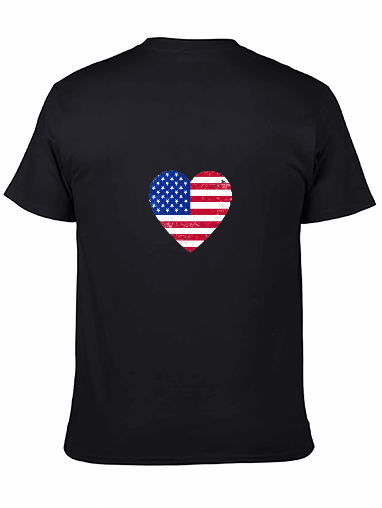 American Flag Heart Graphic T-Shirt