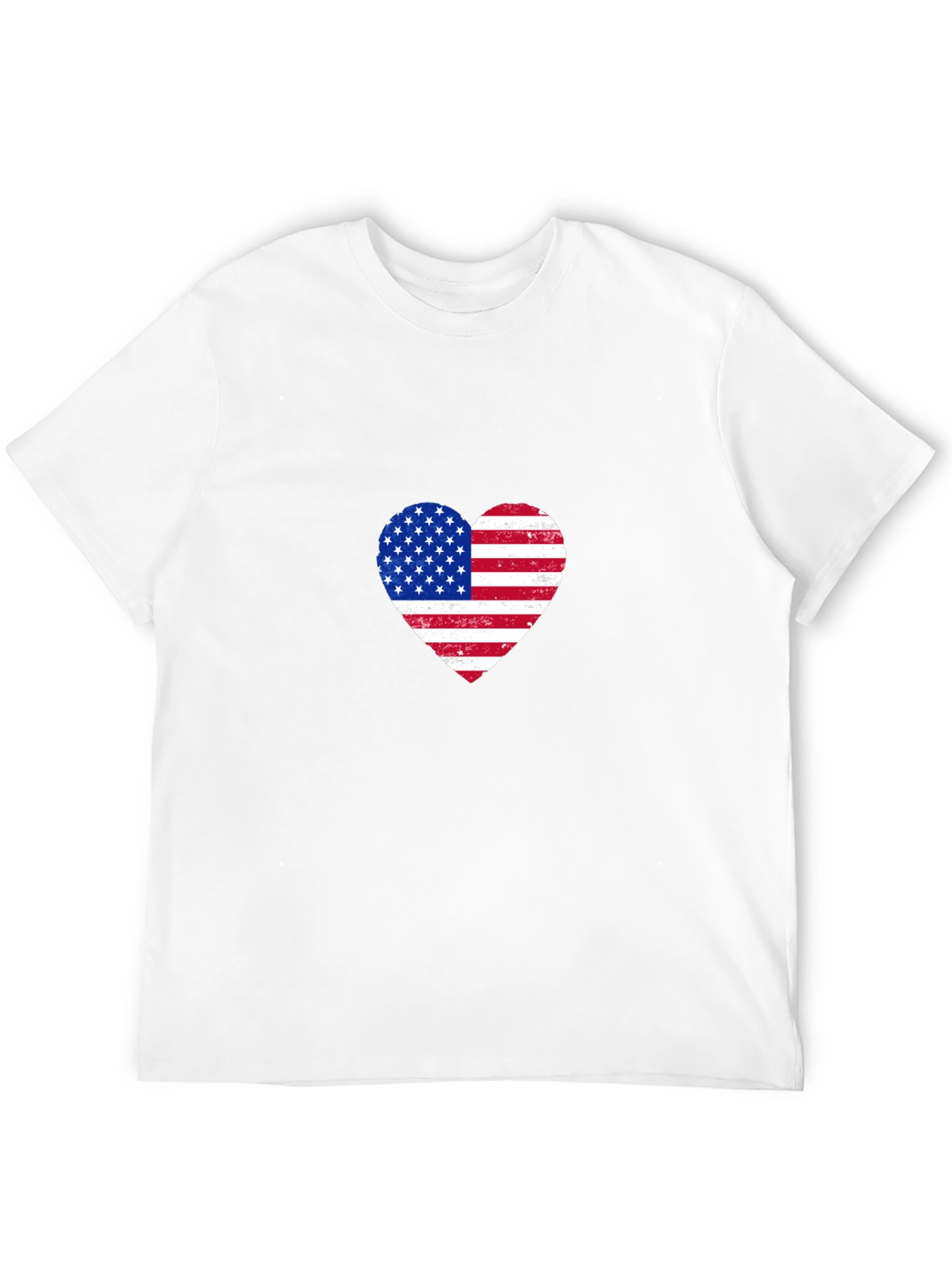 American Flag Heart Graphic T-Shirt