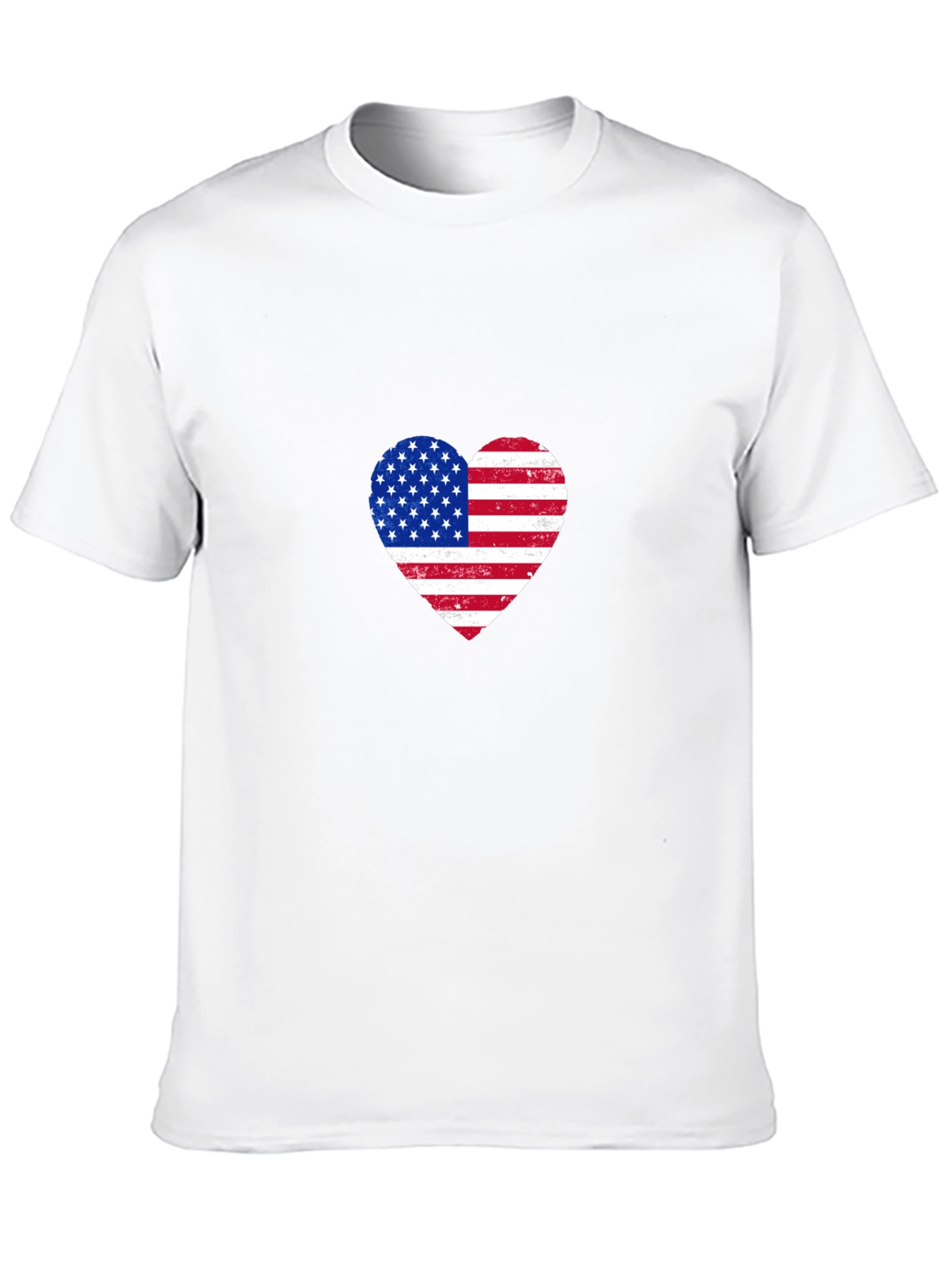 American Flag Heart Graphic T-Shirt