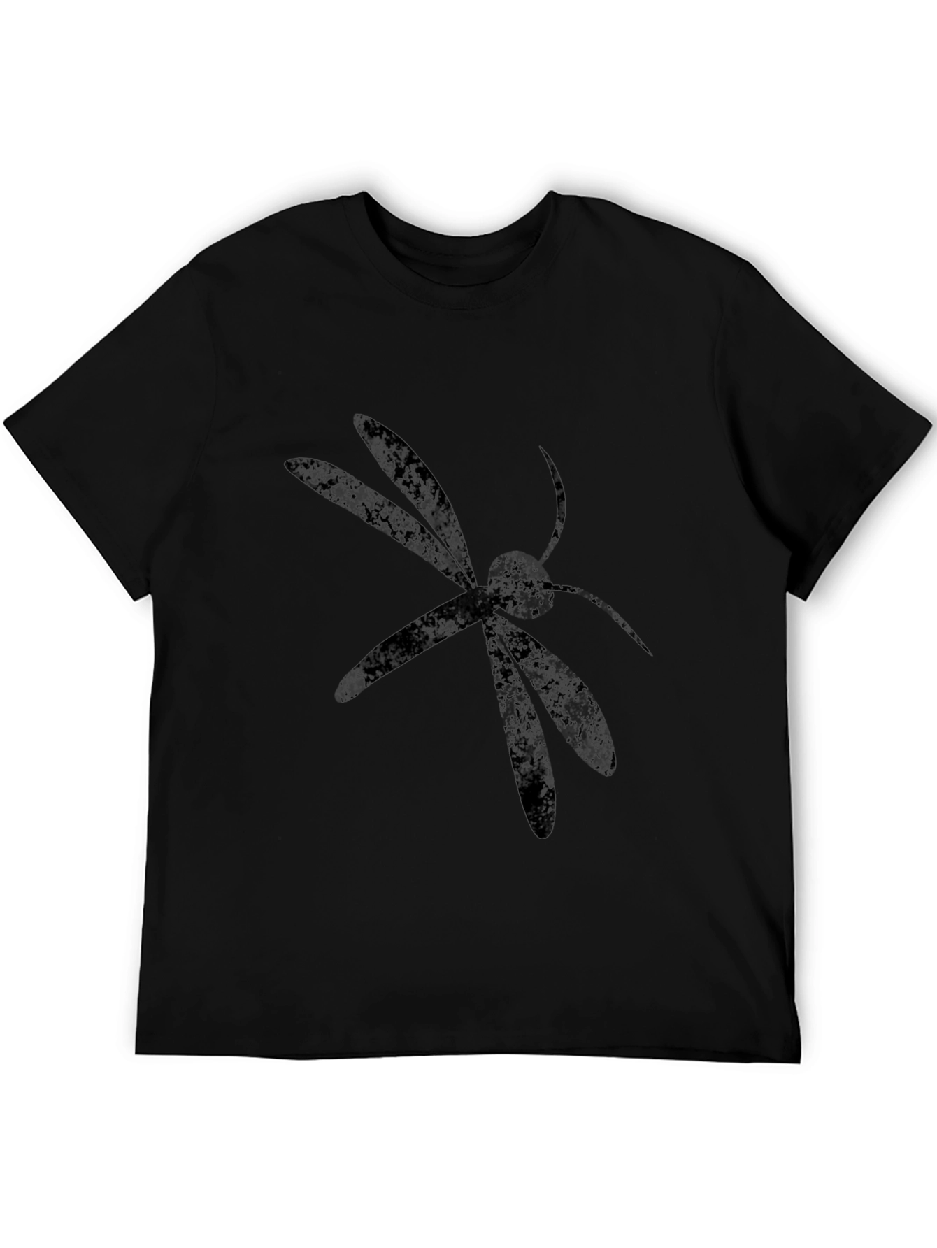 Black Dragonfly Graphic Tee - Modern Insect Design