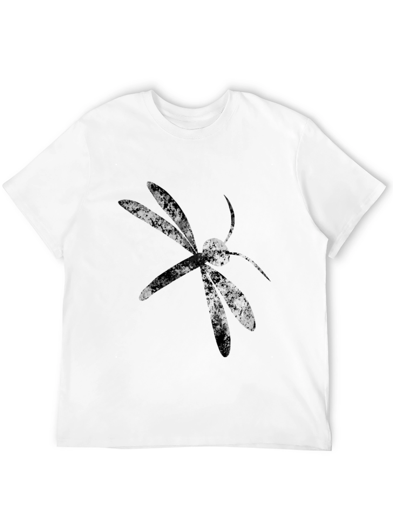 Black Dragonfly Graphic Tee - Modern Insect Design