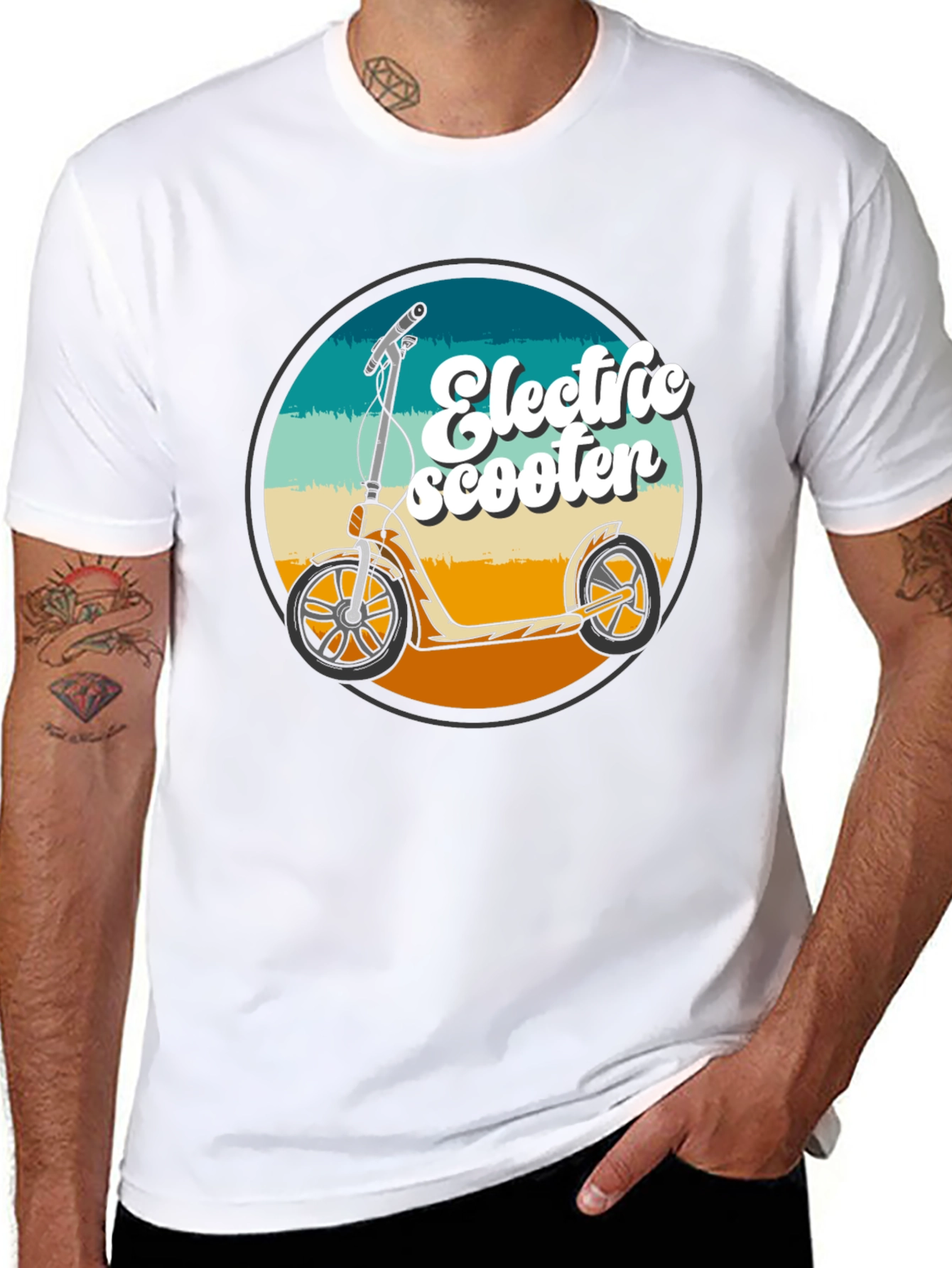 Electric Scooter Retro Style T-Shirt
