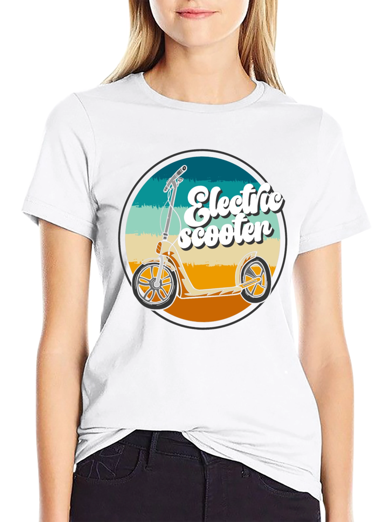 Electric Scooter Retro Style T-Shirt