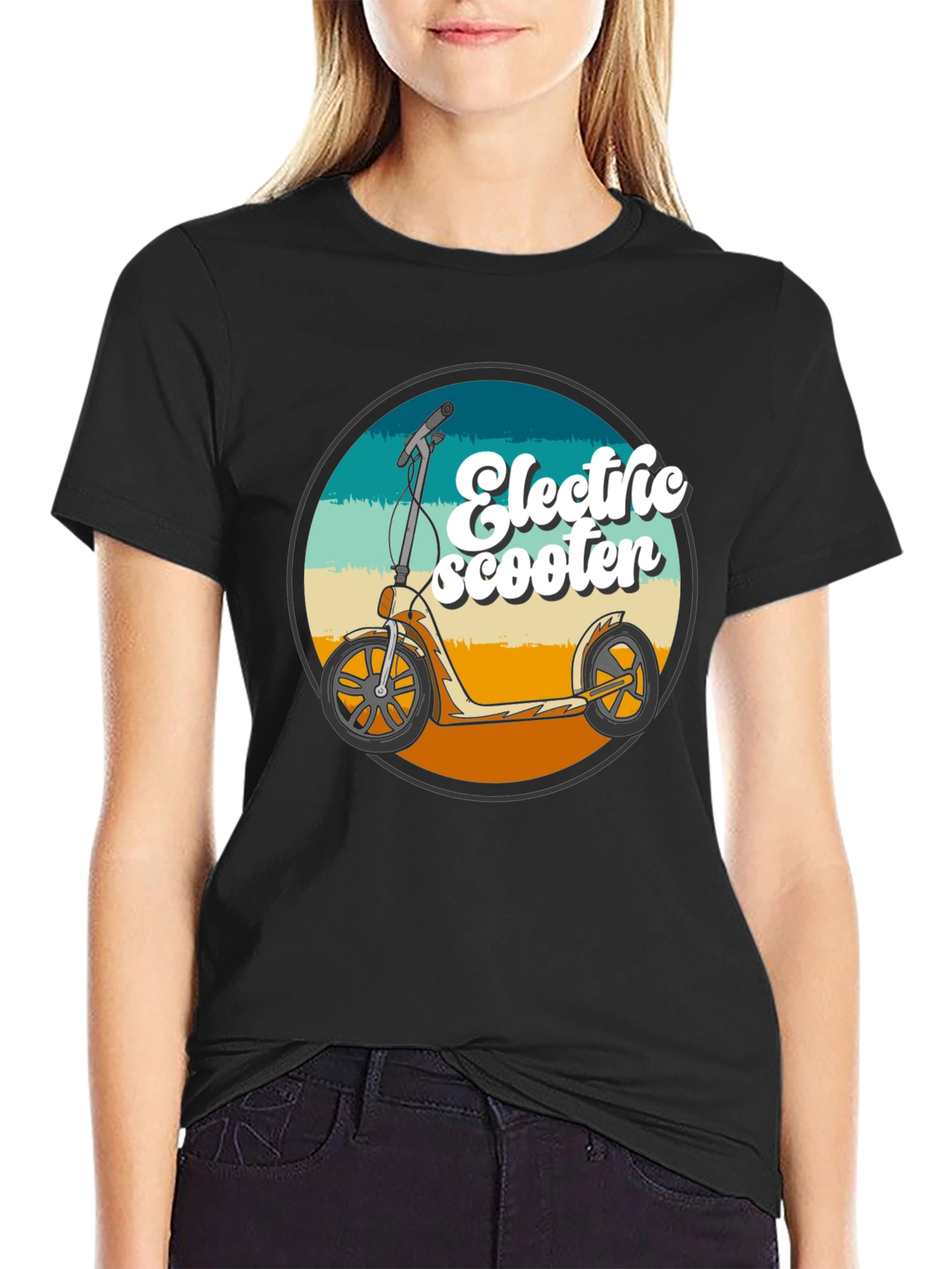 Electric Scooter Retro Style T-Shirt