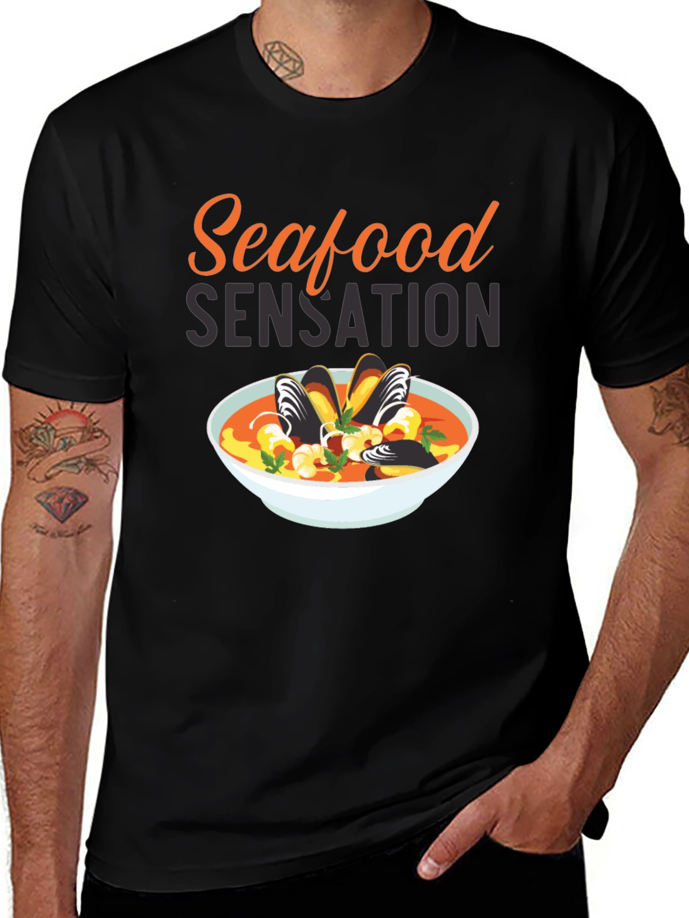 Seafood Sensation Graphic T-Shirt