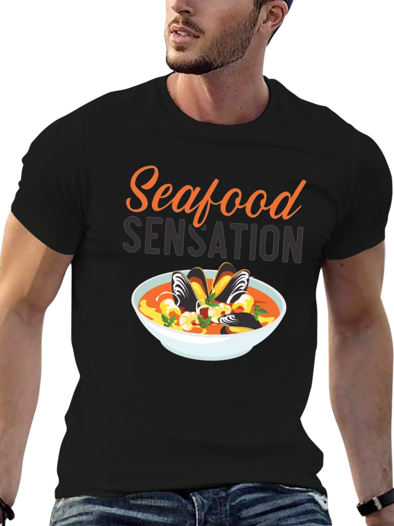 Seafood Sensation Graphic T-Shirt