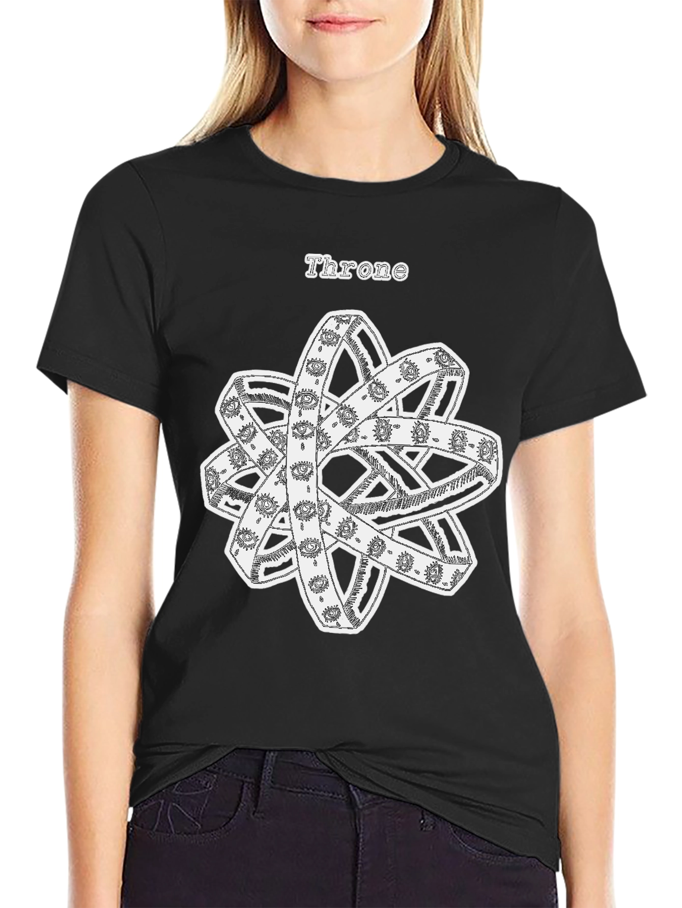 Throne Angelic T-Shirt | Occult Eye Rings Design