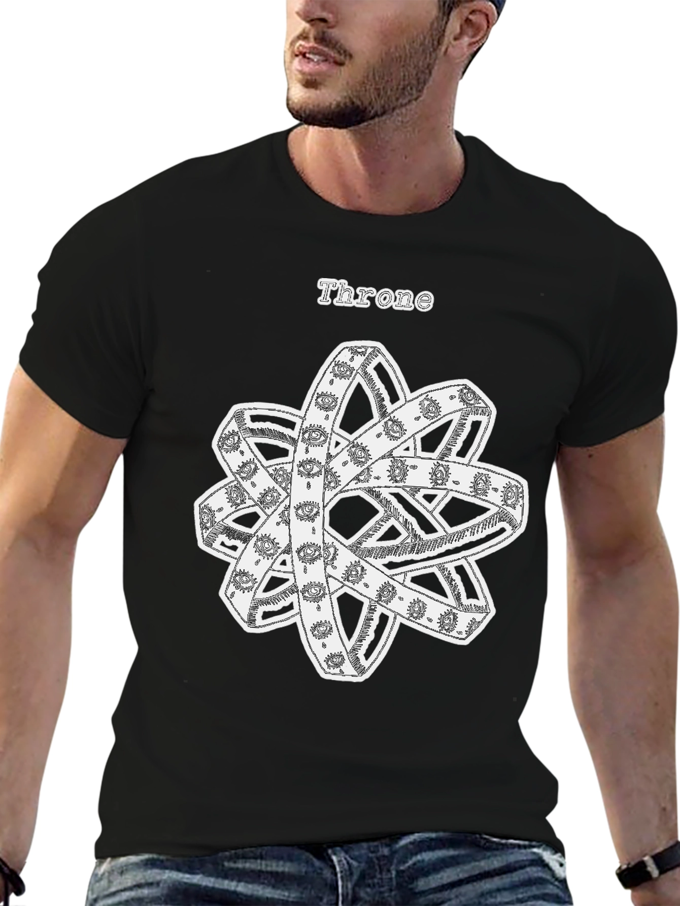Throne Angelic T-Shirt | Occult Eye Rings Design