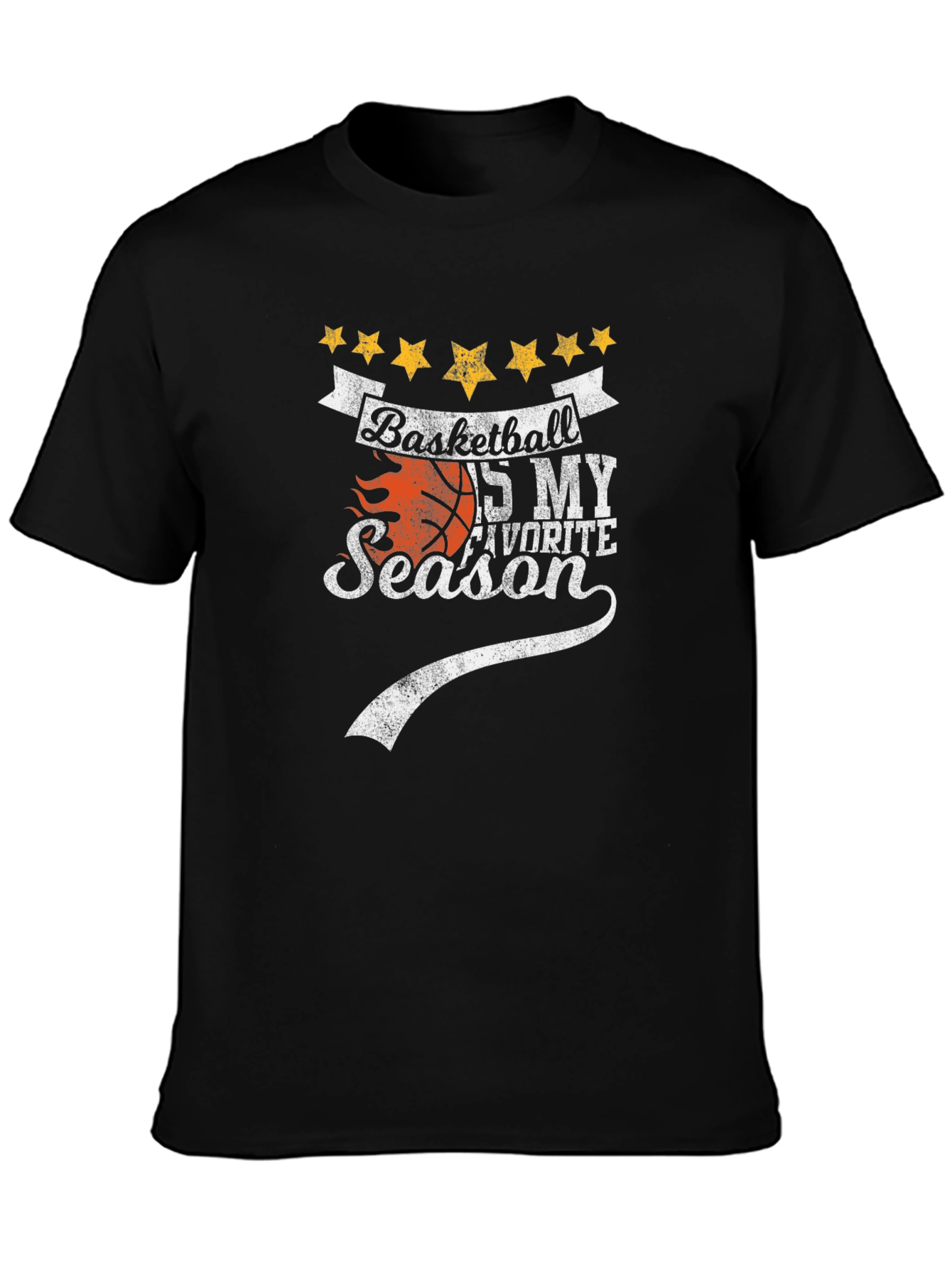 Basketball is My Favorite Season Black T-Shirt